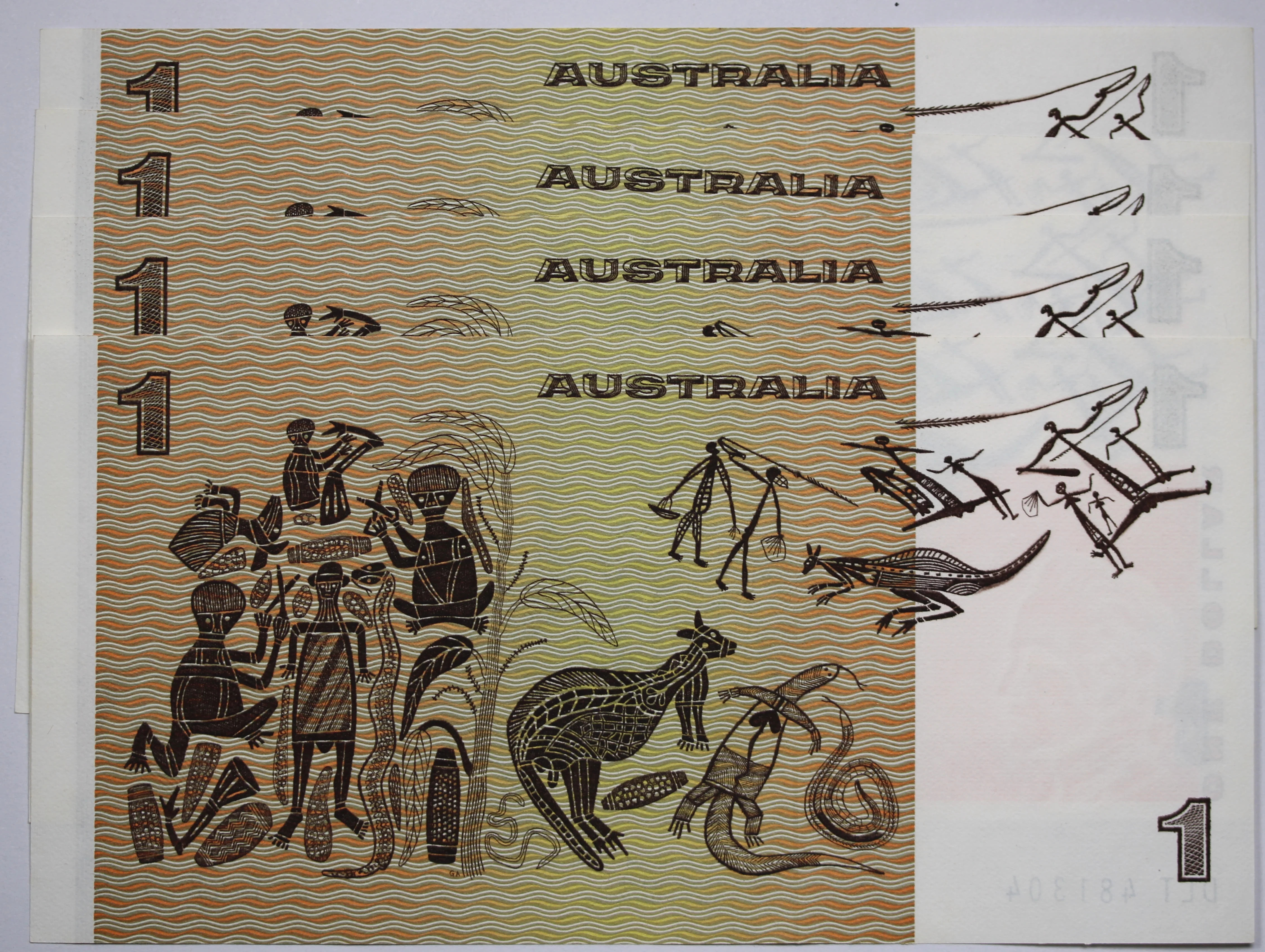 $1 1982 Johnston/Stone Consecutive Run of 4 UNC - Image 2