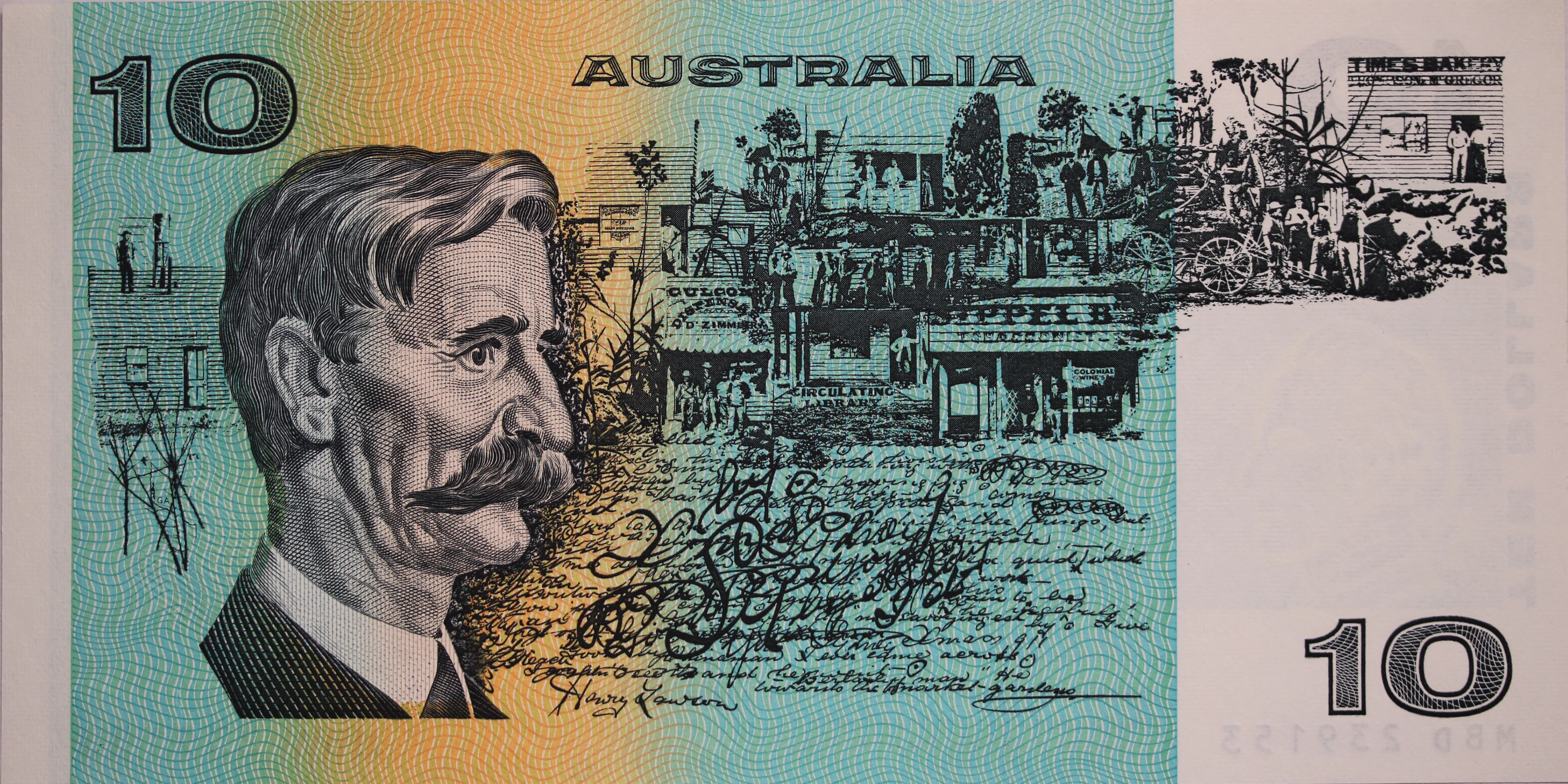 $10 1989 Fraser/Higgins Banknote UNC - Image 2