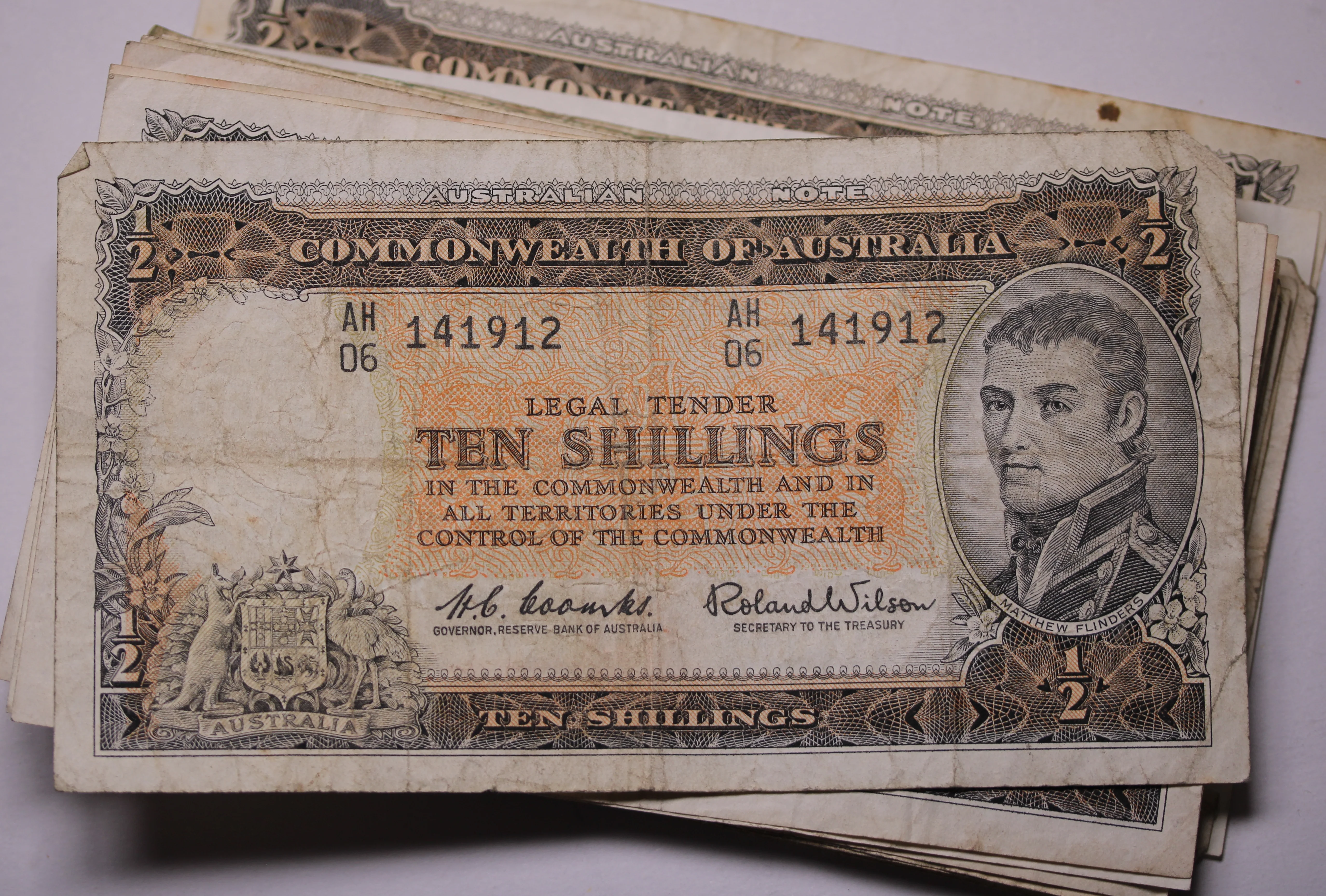 Australian 10 Shilling Banknote Circulated