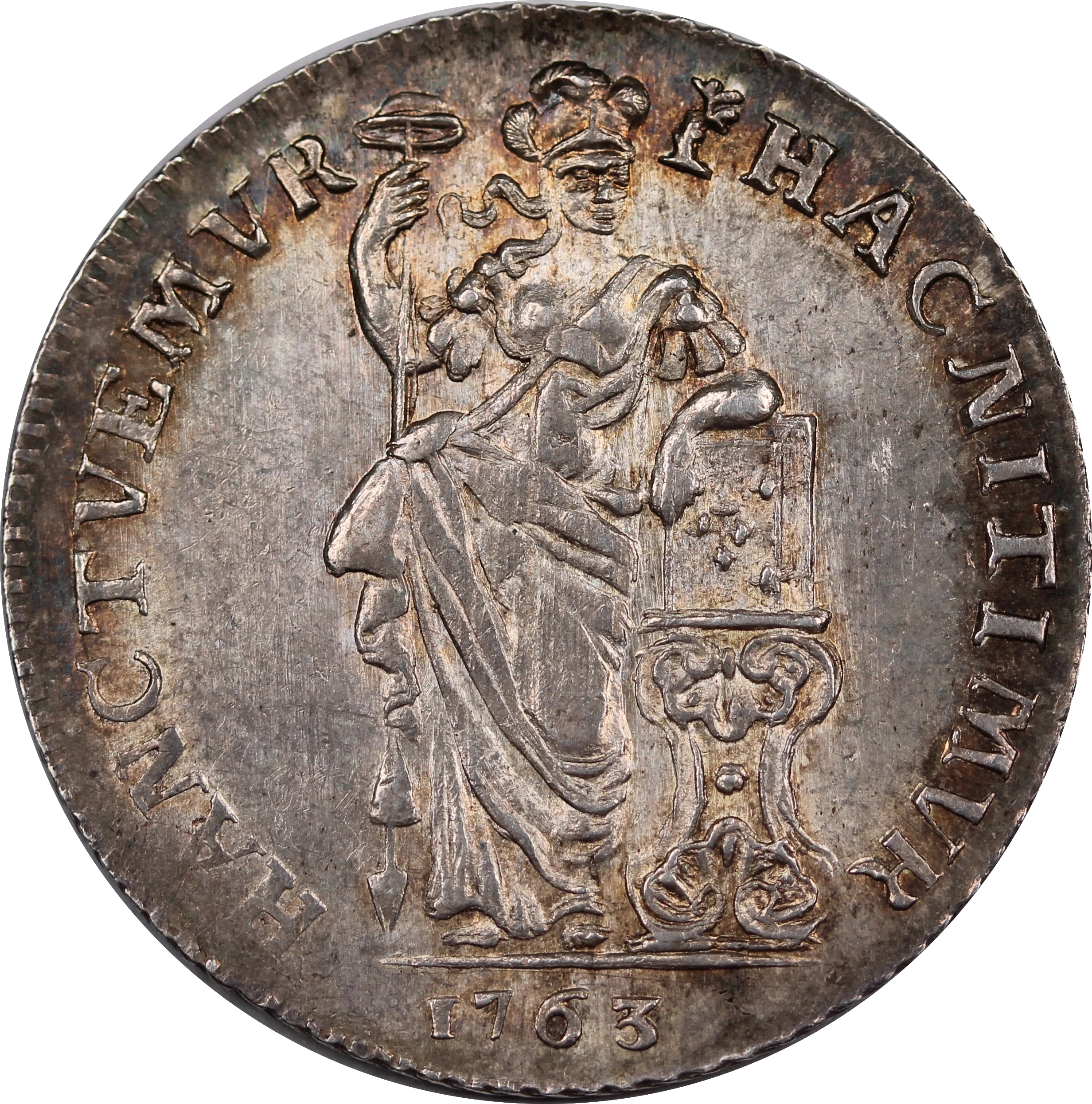 1763 Netherlands Silver 1 Gulden VF - Image 2