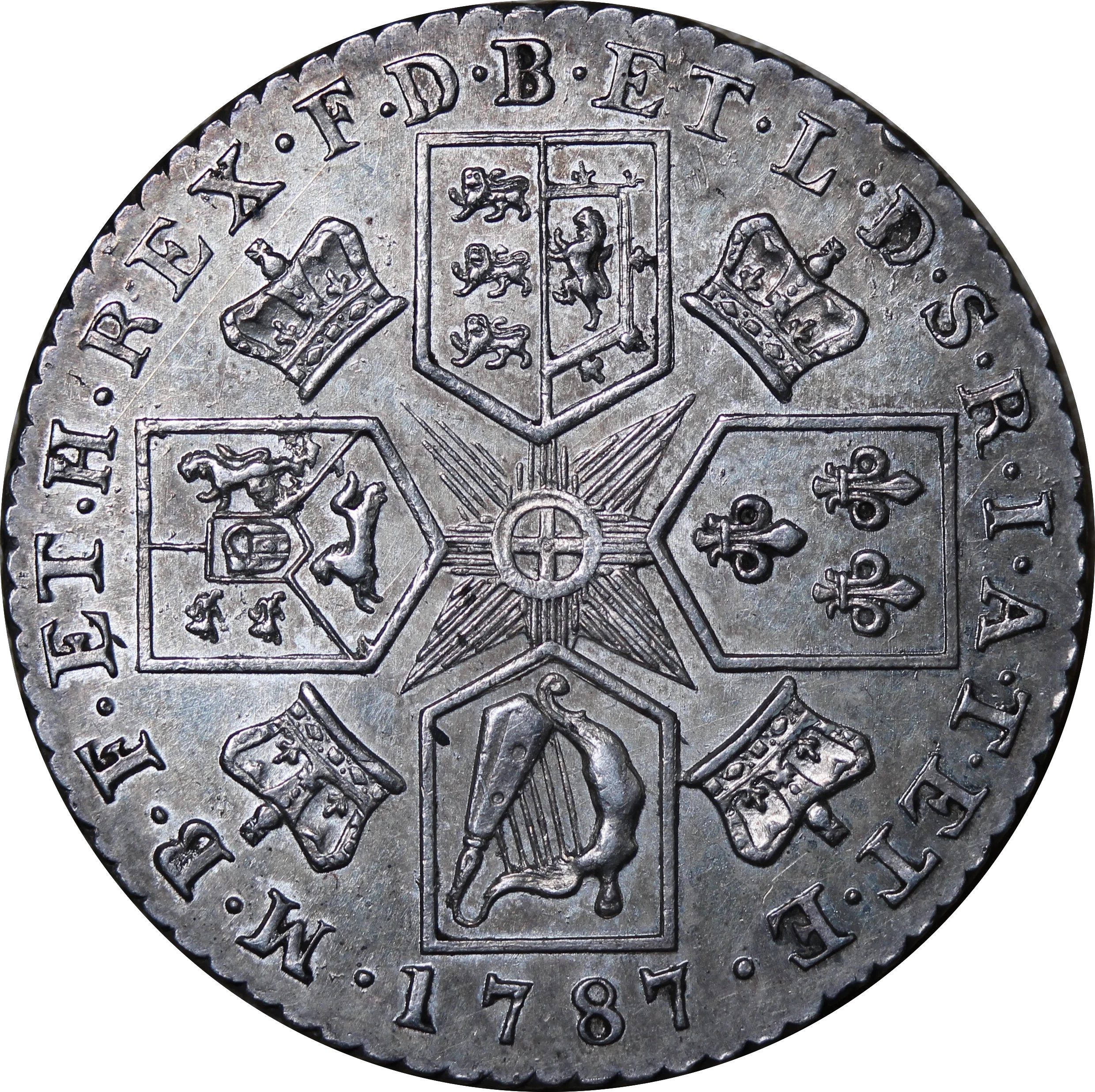 1787 GB Shilling aUNC - Image 2