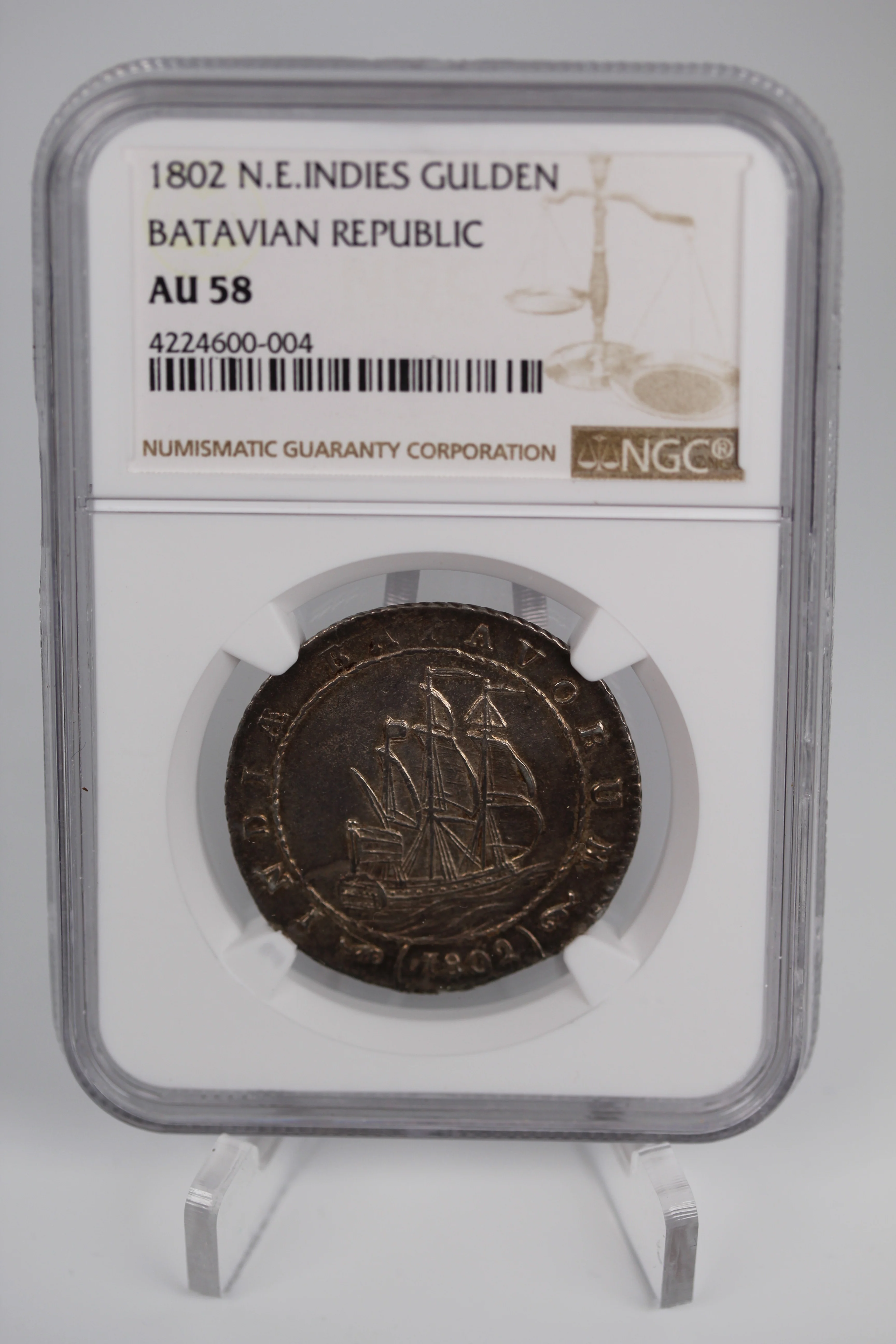 1802 Batavian Republic Gulden NGC AU58 - Image 3