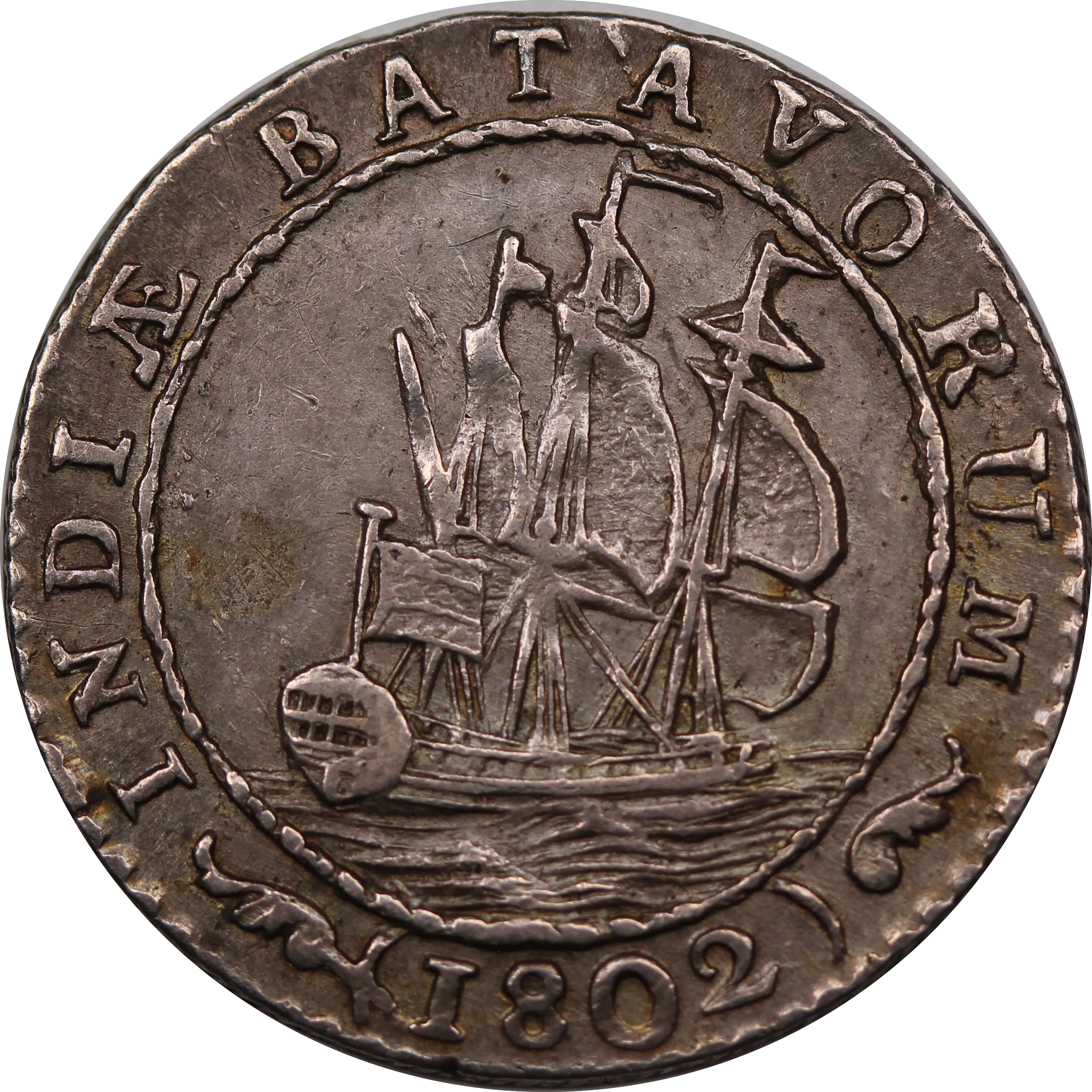 1802 Batavian Republic Quarter Gulden aEF