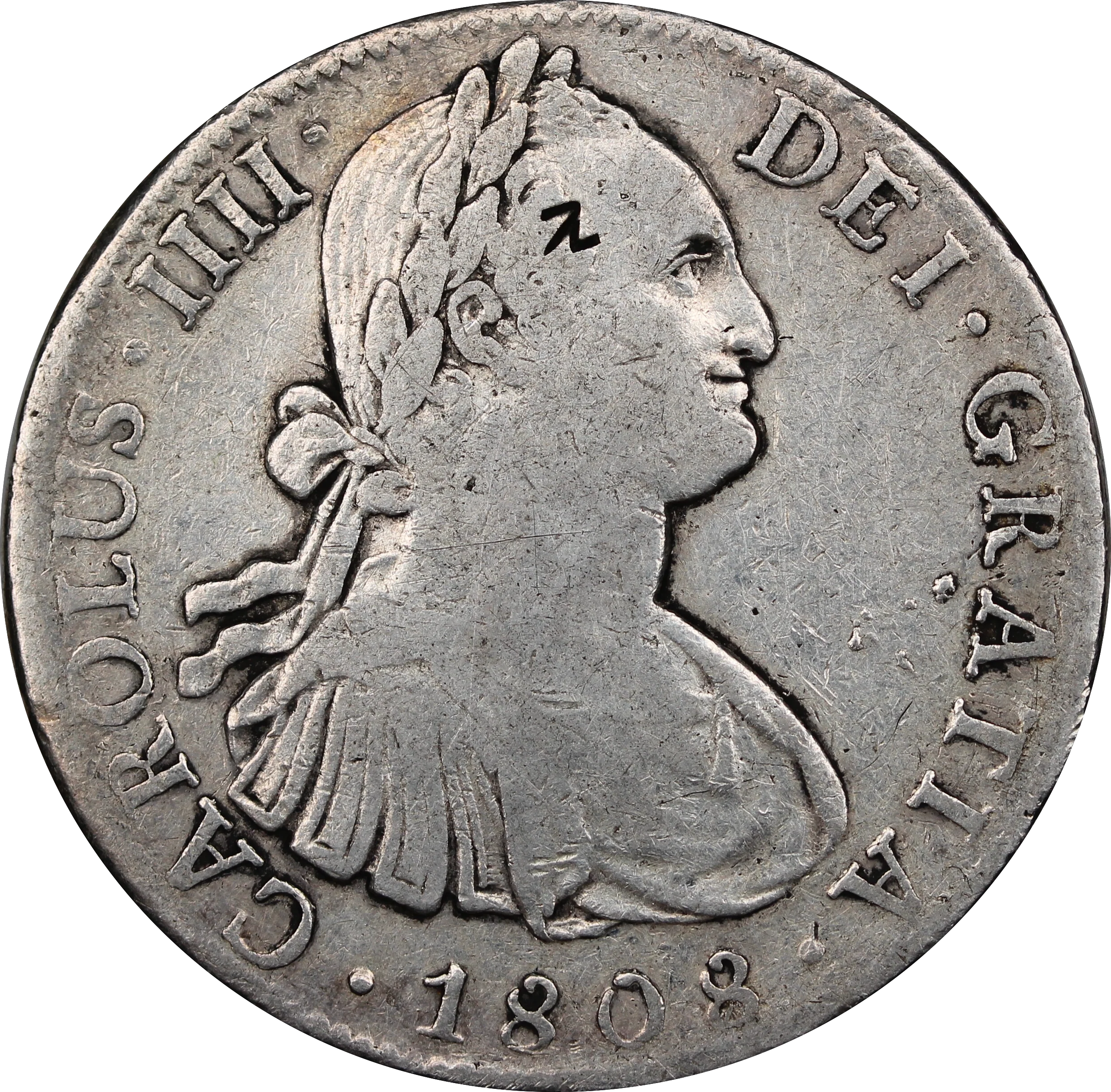 1808 Mexico 8 Reales Pillar Dollar gFine - Image 2