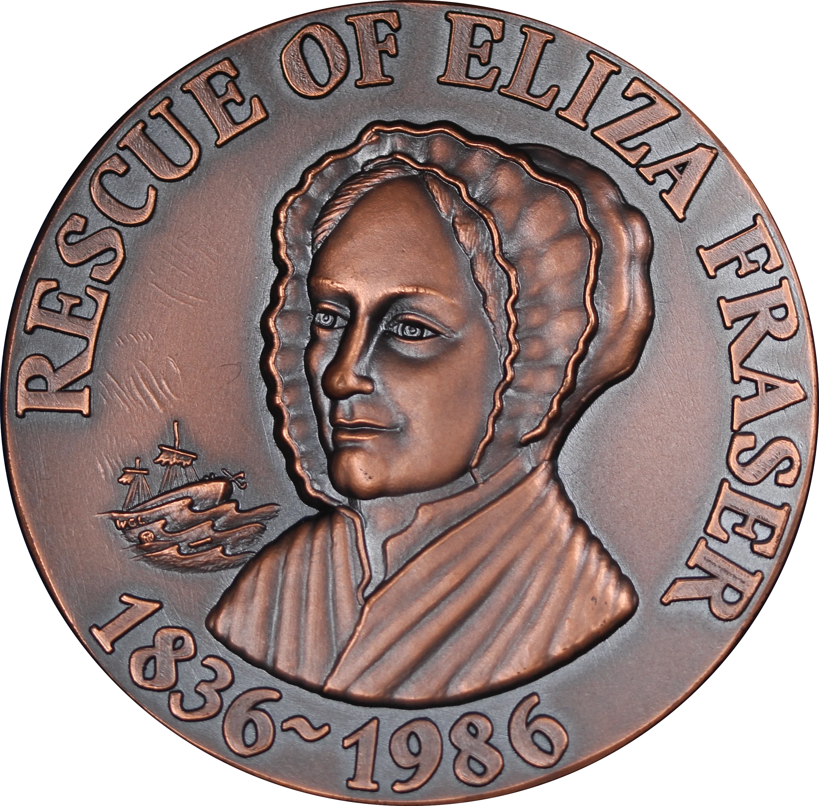 1836-1986 Rescue Of Eliza Fraser Bronze Medal - Image 2