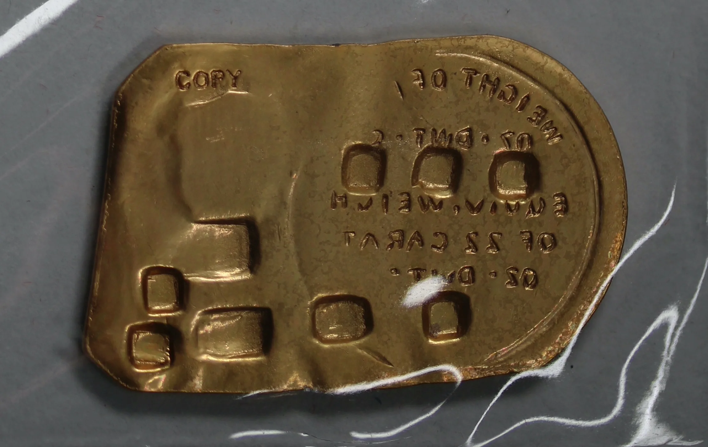 1852 Adelaide Assay Office Gold Ingot Replica - Image 2