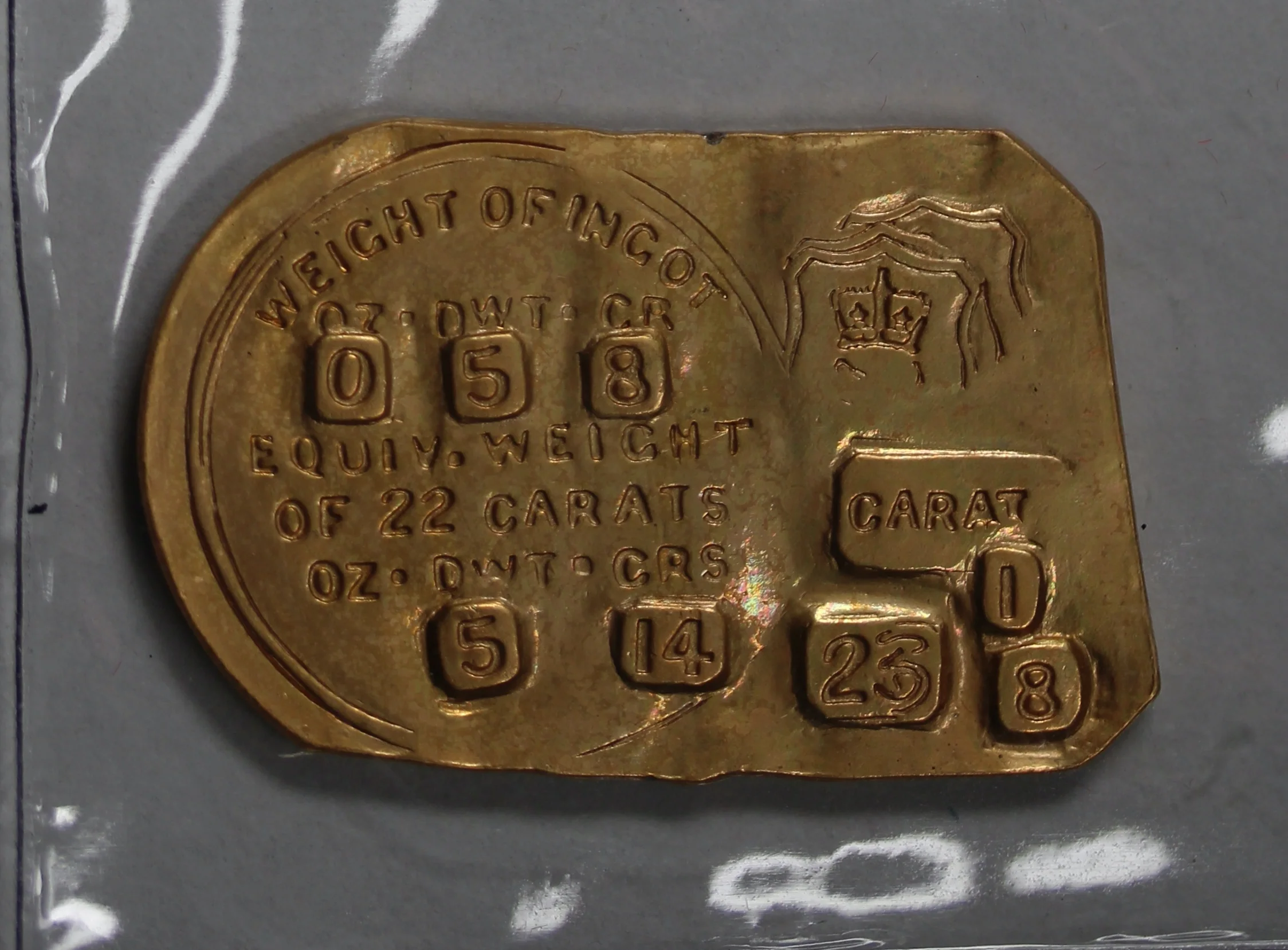 1852 Adelaide Assay Office Gold Ingot Replica - Image 3