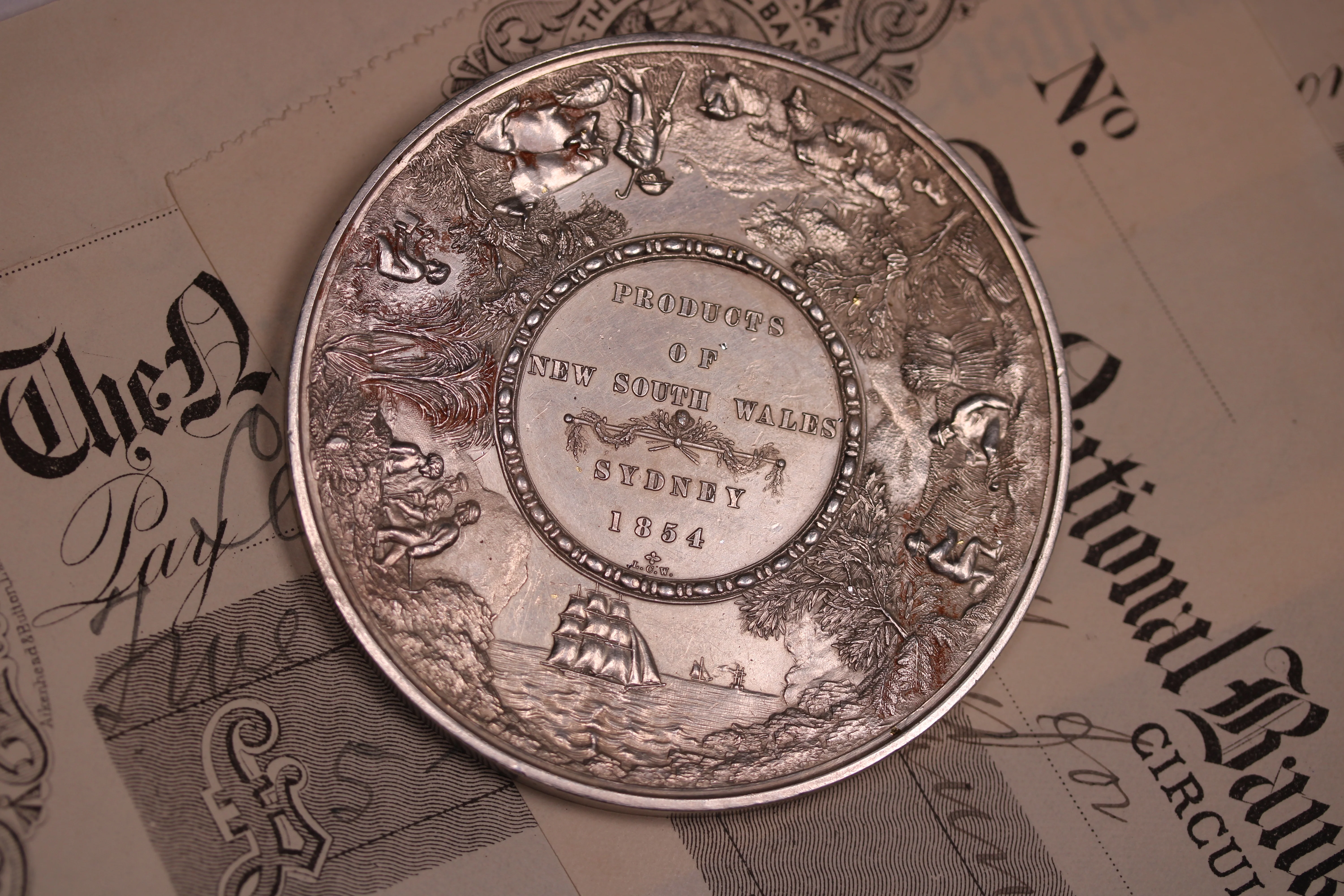 1854 Products of New South Wales Silver Prize Medal - Image 4