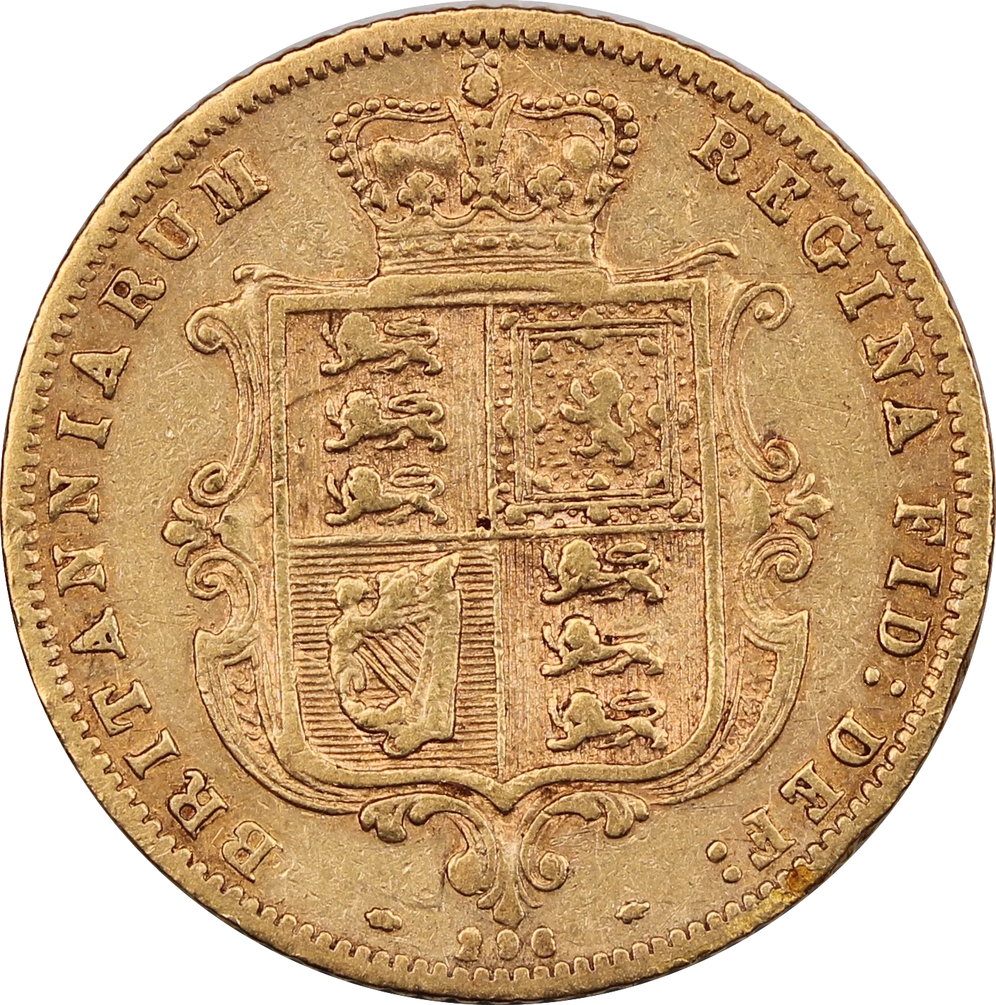 1873 GB Queen Victoria Young Head Half Sovereign VG