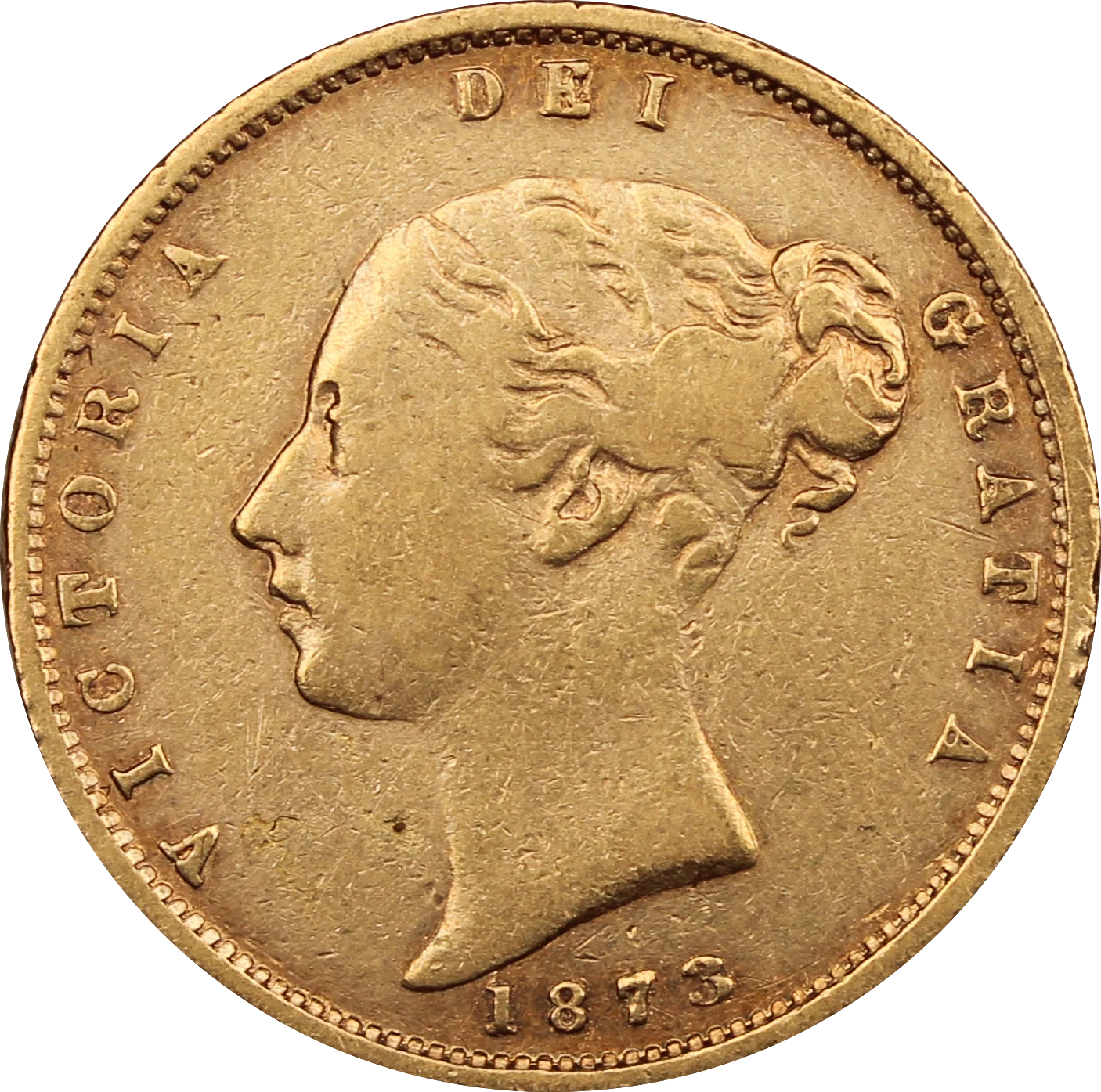 1873 GB Queen Victoria Young Head Half Sovereign VG - Image 2