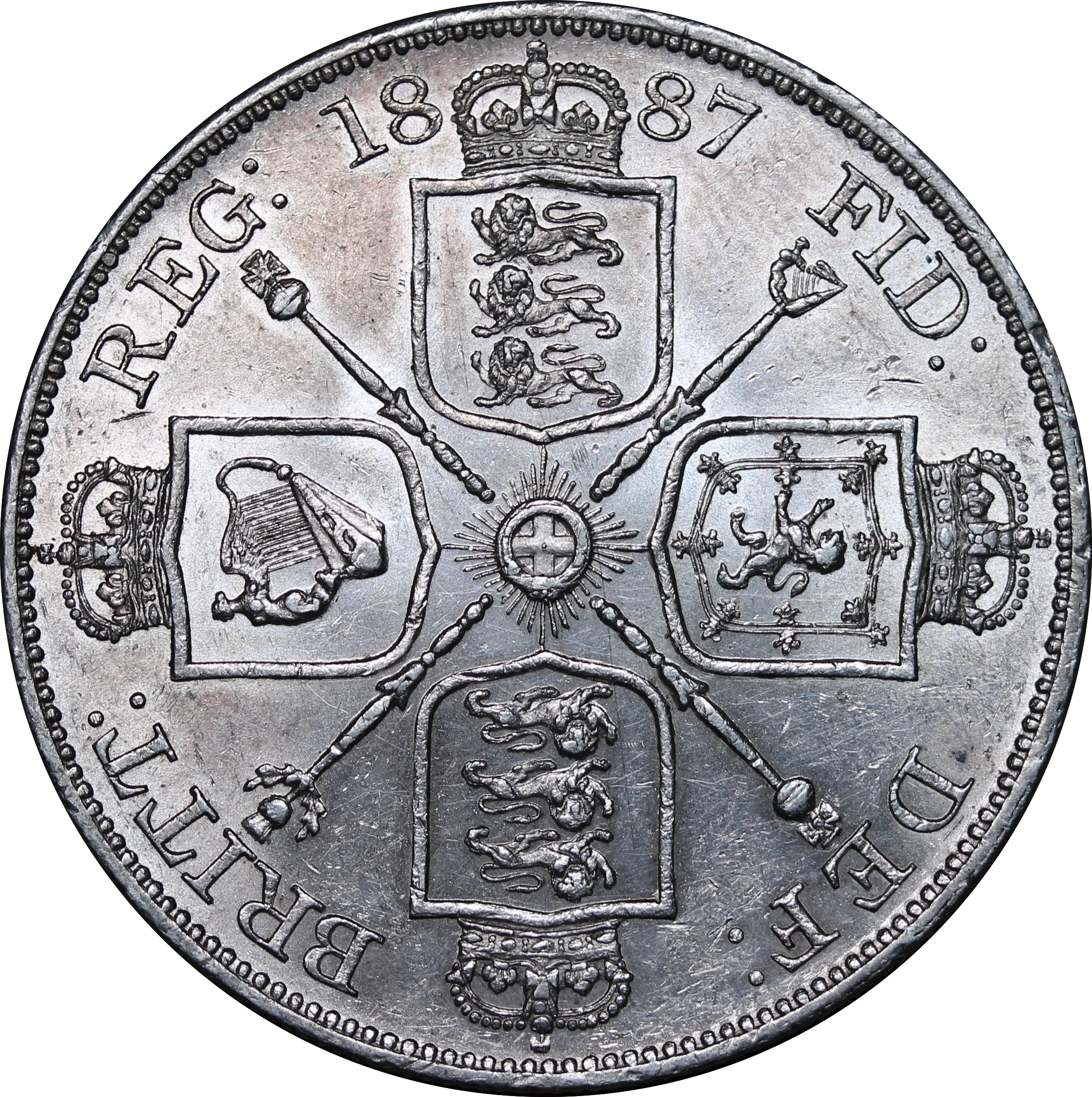 1887 GB Queen Victoria Jubilee Double Florin gEF