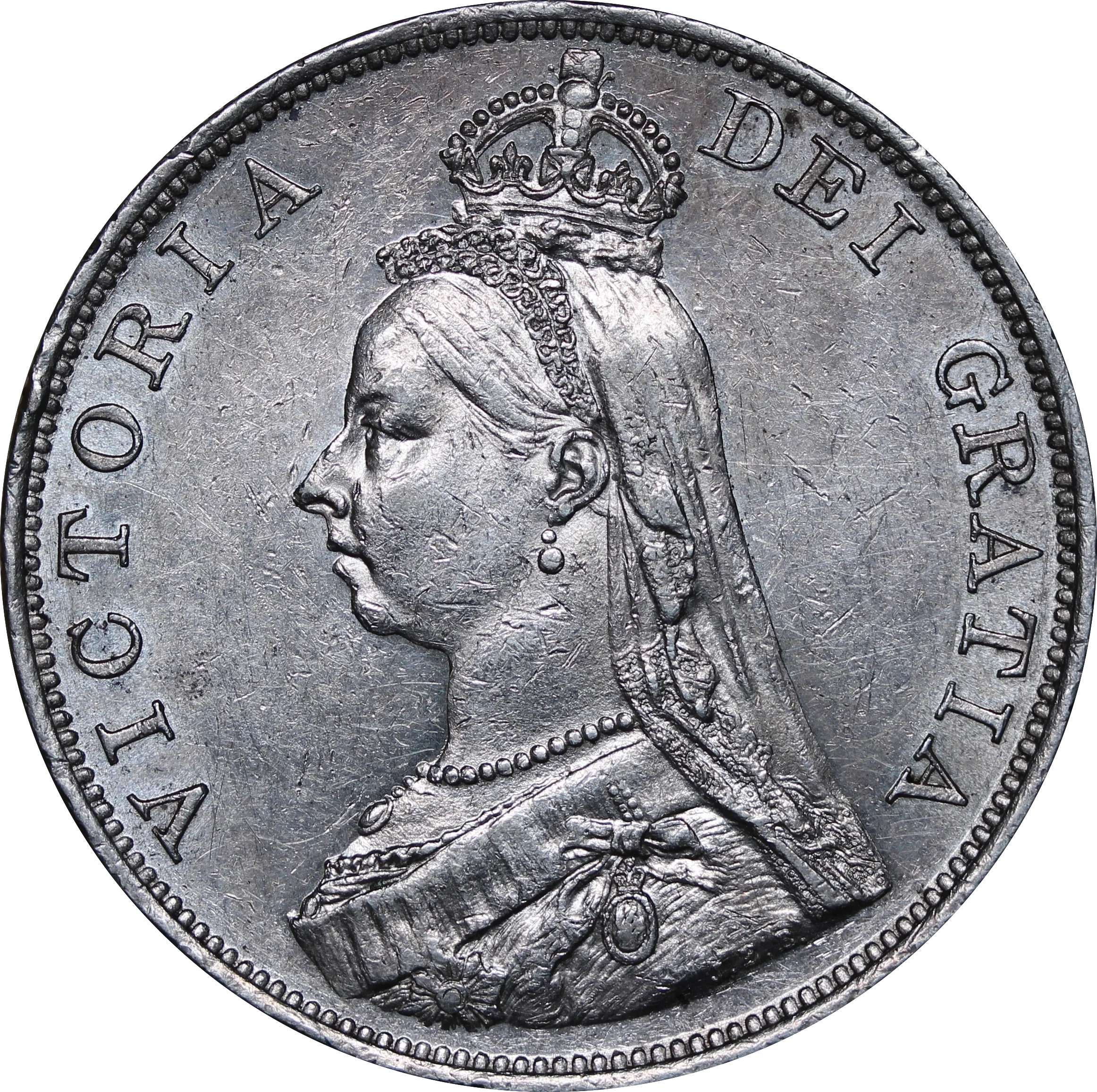 1887 GB Queen Victoria Jubilee Double Florin gEF - Image 2