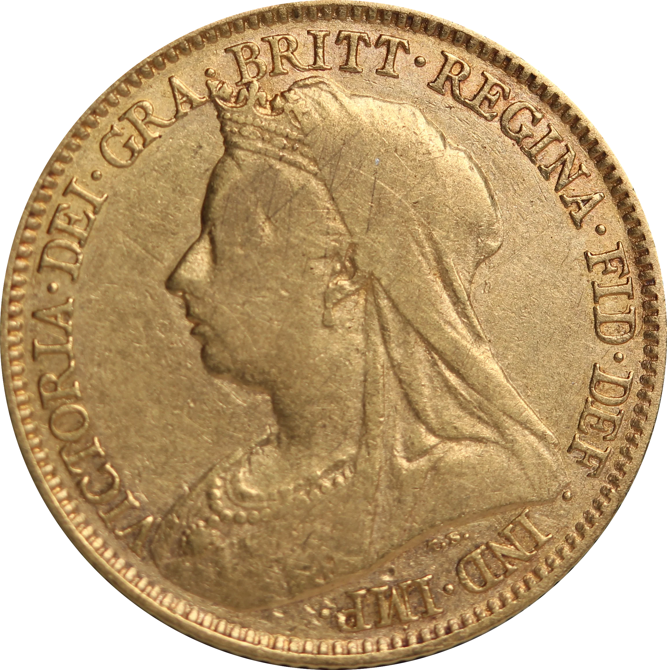 1900 Melbourne Mint Half Sovereign Fine - Image 2