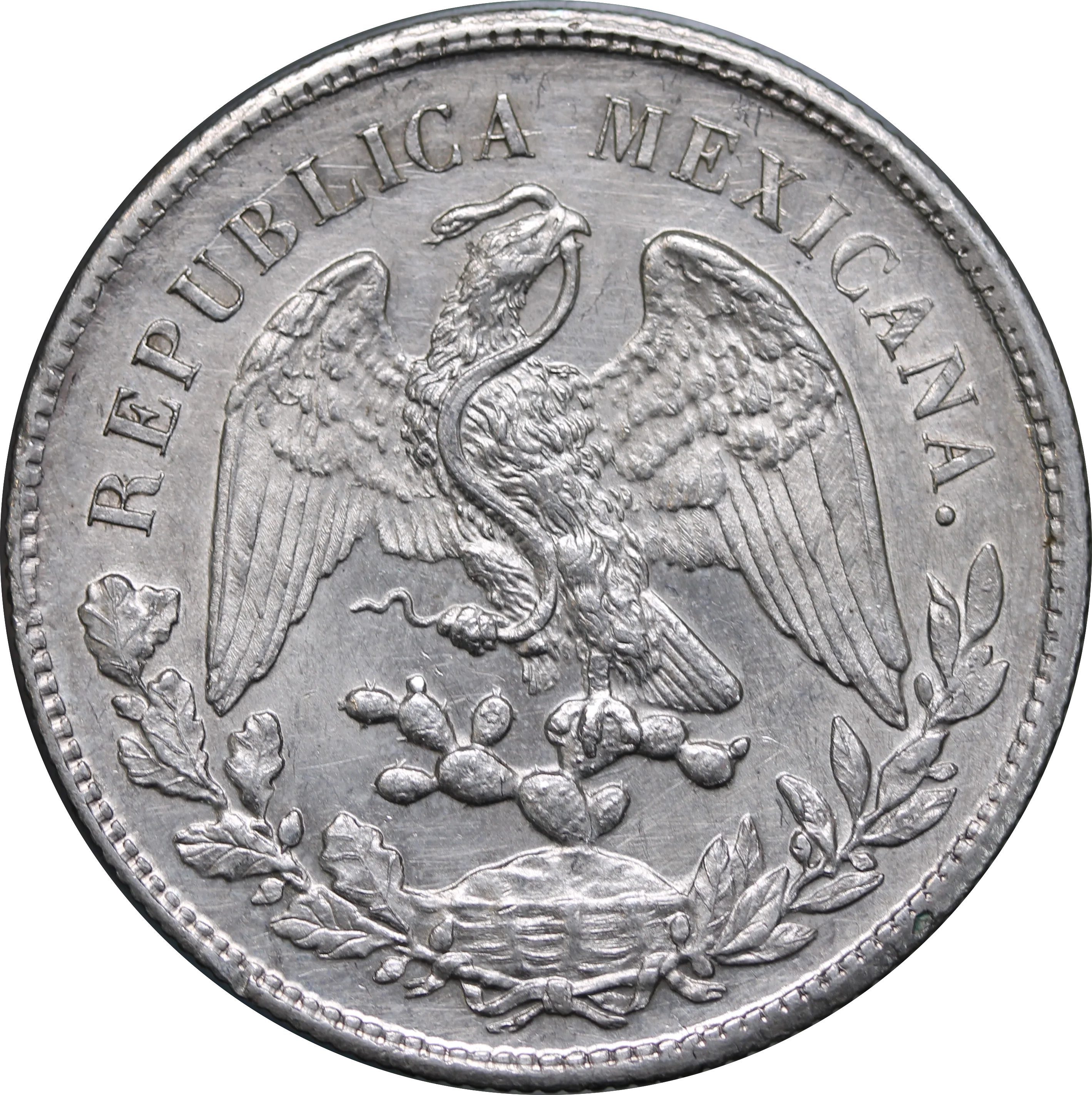 1900 Mexico Silver One Peso EF (Cleaned) - Image 2