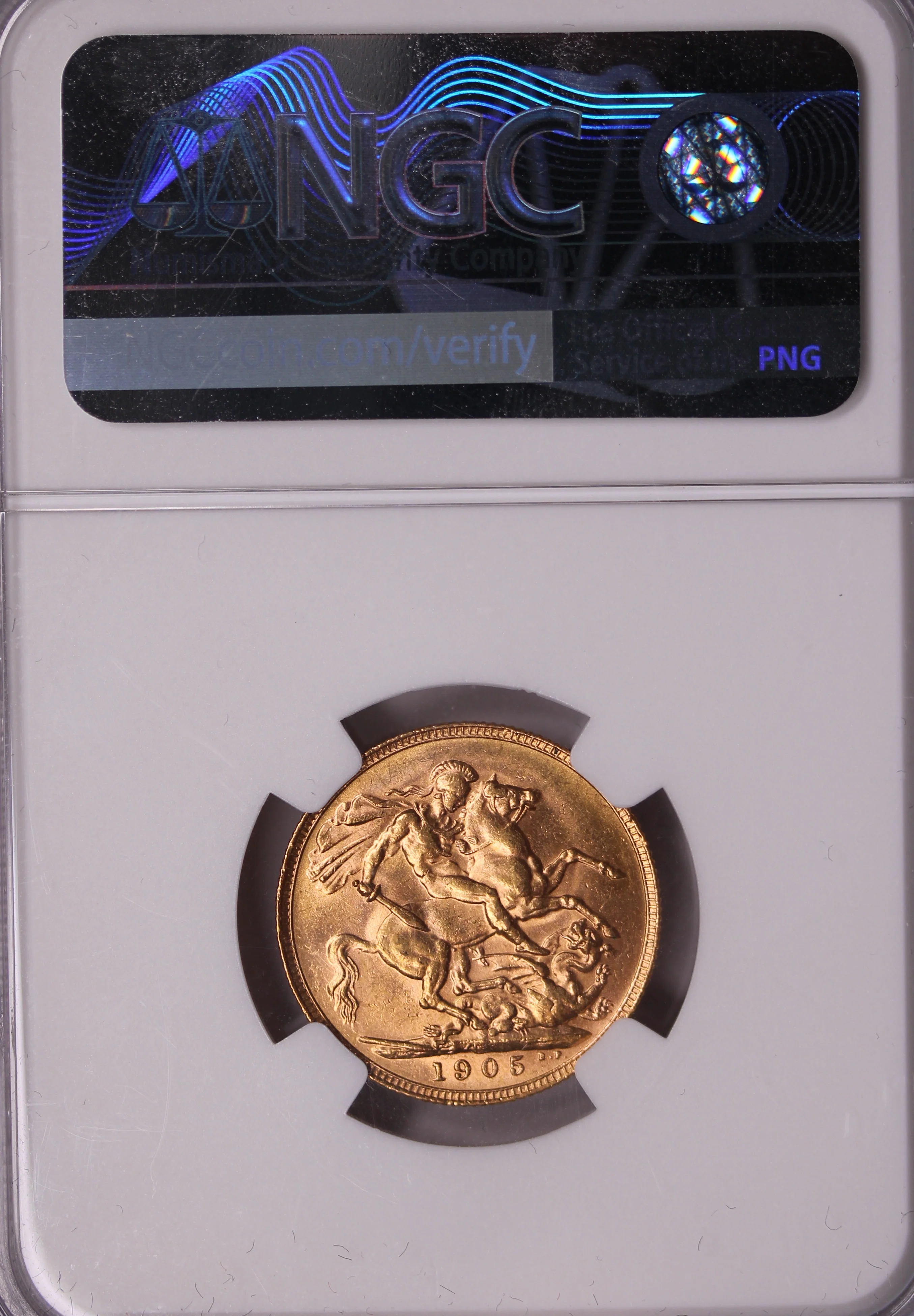 1905 Perth Mint Sovereign MS62 - Image 2