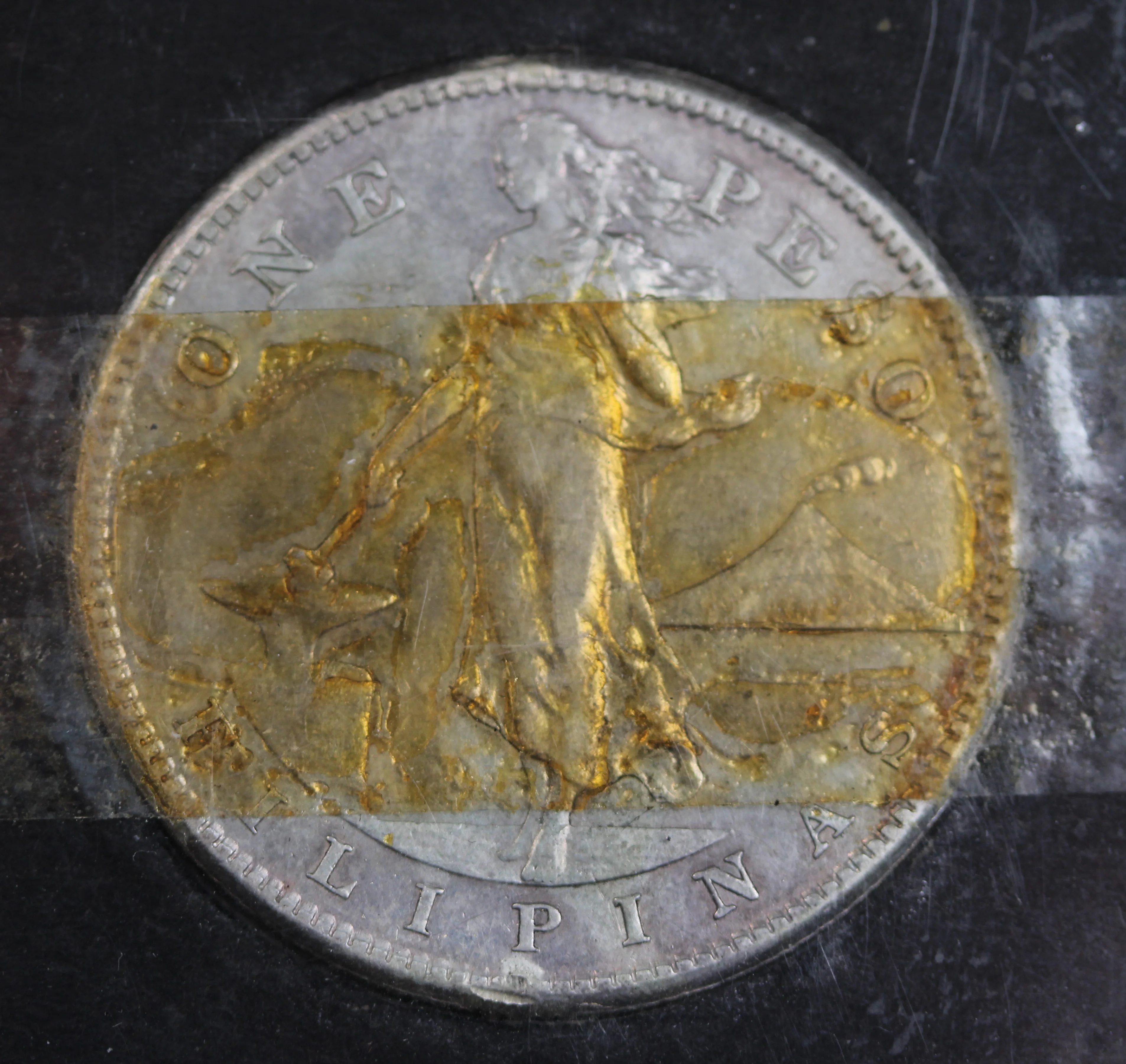 1907 USA Phillipines Silver Peso (Salvaged from Manila Bay) - Image 3