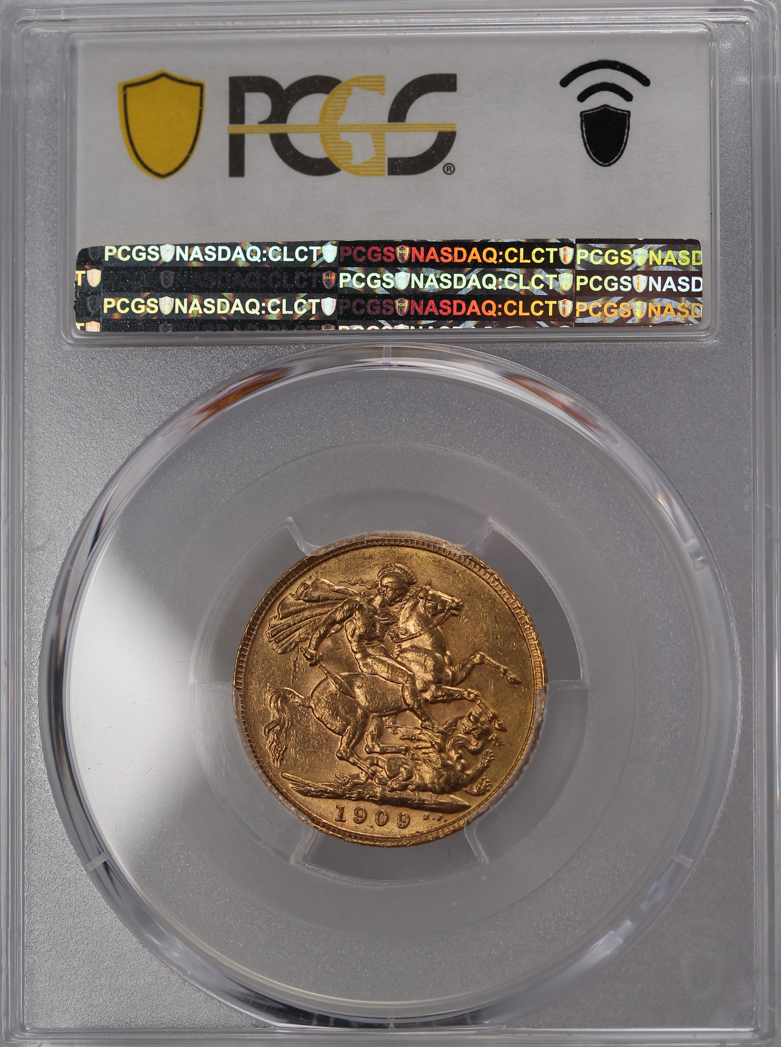 1909 GB Gold Sovereign PCGS MS61 - Image 2