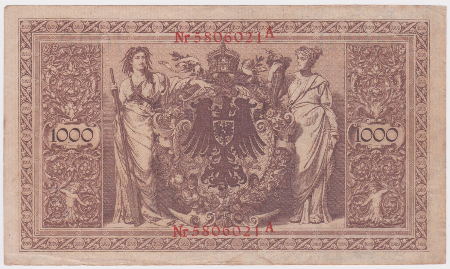 1910 Germany 1000 Mark Reichs gVF - Image 2