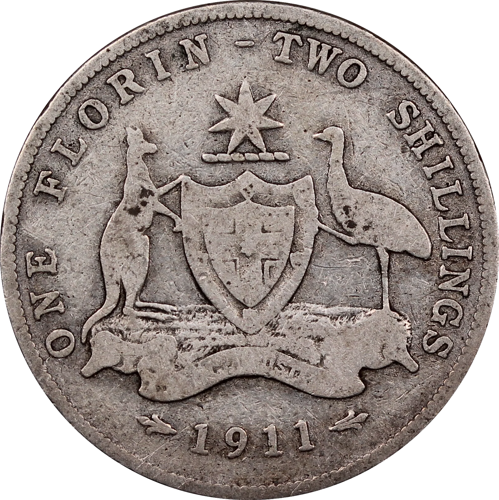 1911 Florin Circulated