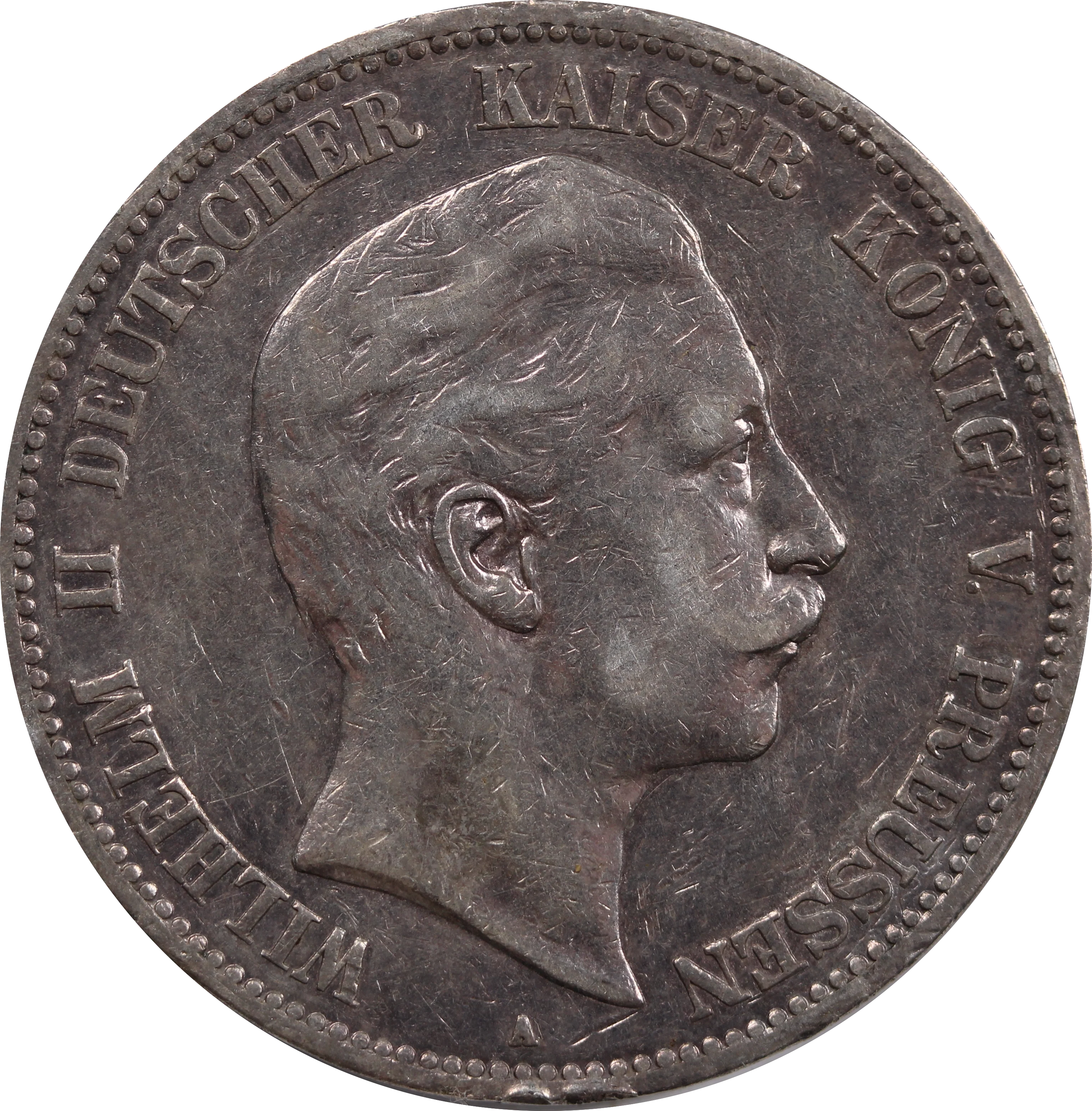 1913 Germany 5 Mark Silver Coin aVF - Image 2