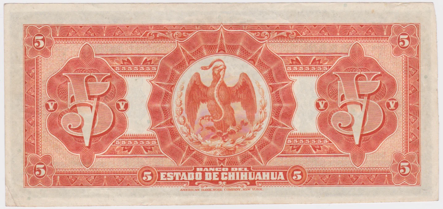 1913 Mexico-Chihuahua 5 Pesos gEF - Image 2