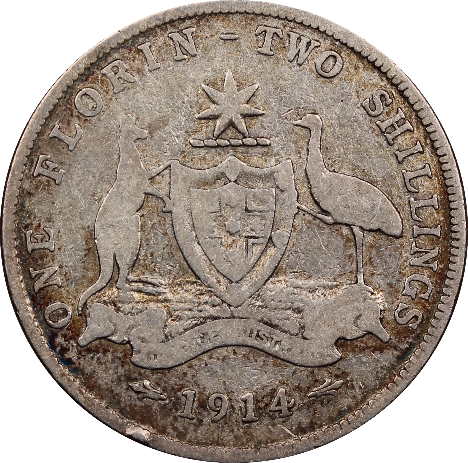 1914 Florin Circulated