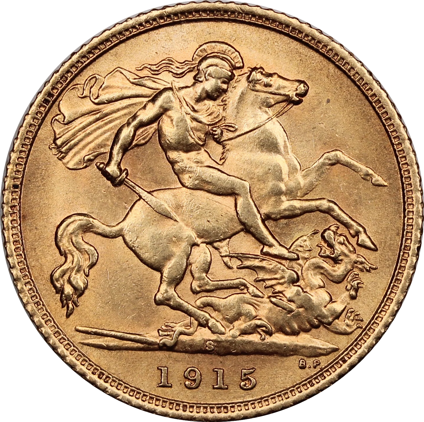 1915 Sydney Mint Half Sovereign gEF