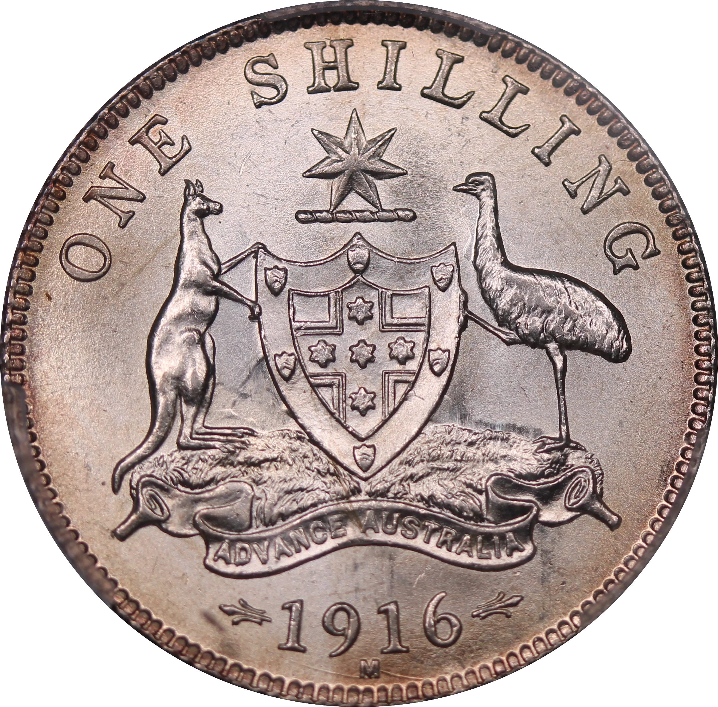 1916M Shilling MS64
