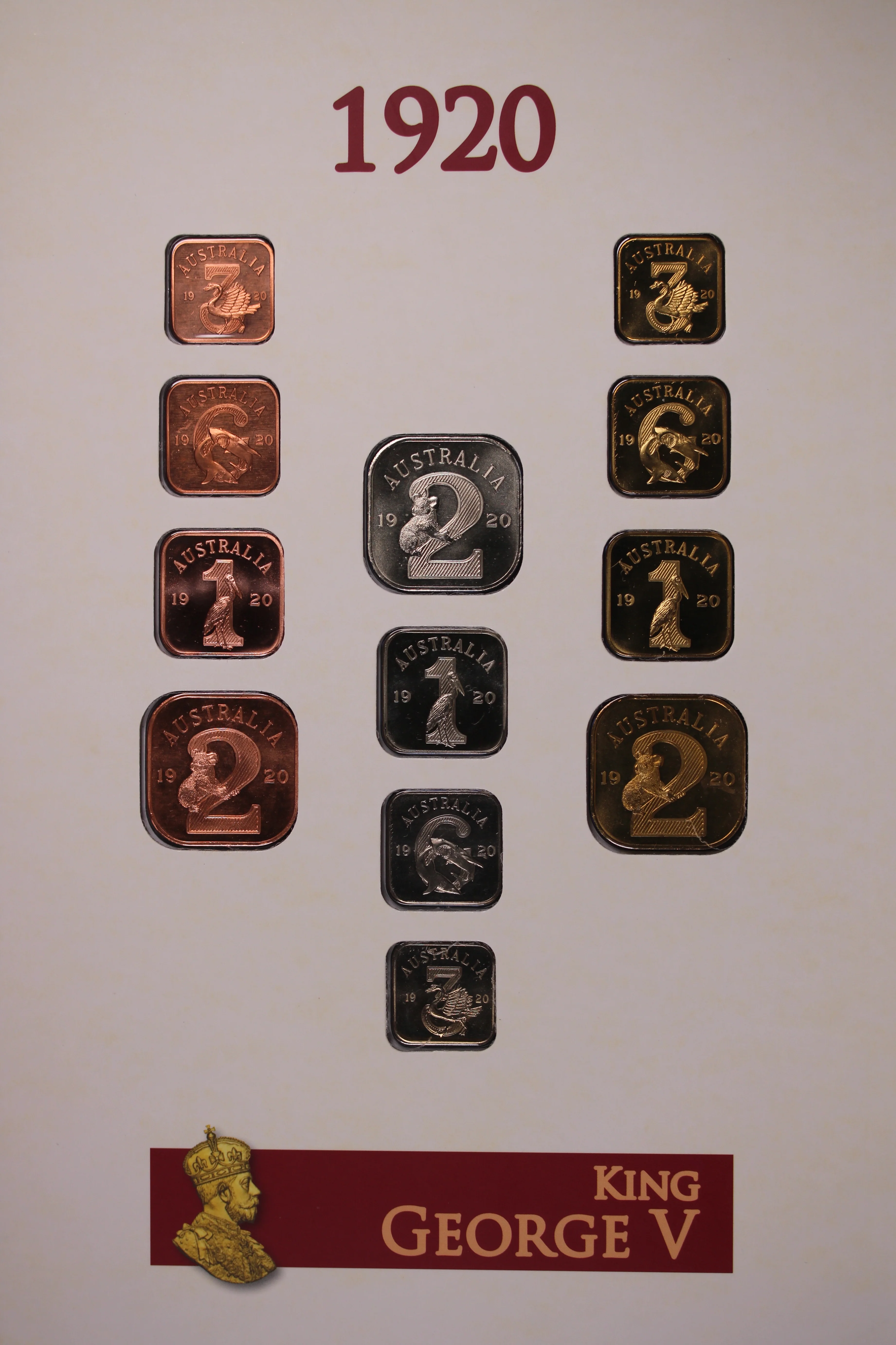 1920 & 1921 The Australian Square Pattern Collection Coin Set - Image 4