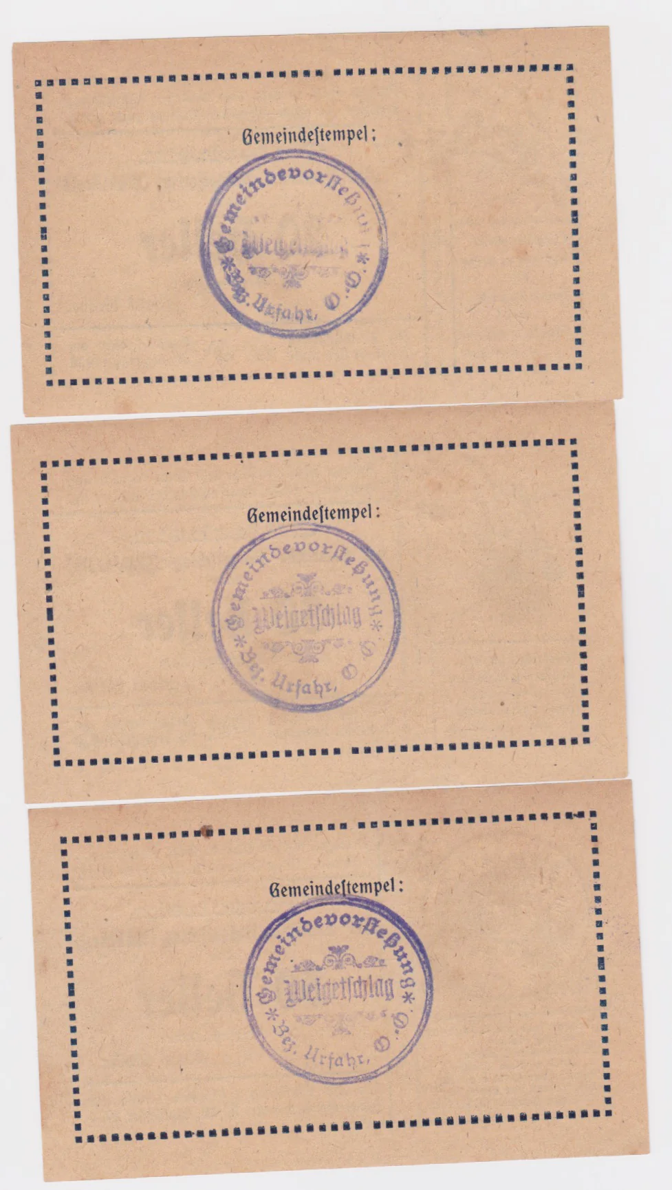 1920 Austria 20, 30 and 50 Heller Set aUNC/UNC - Image 2