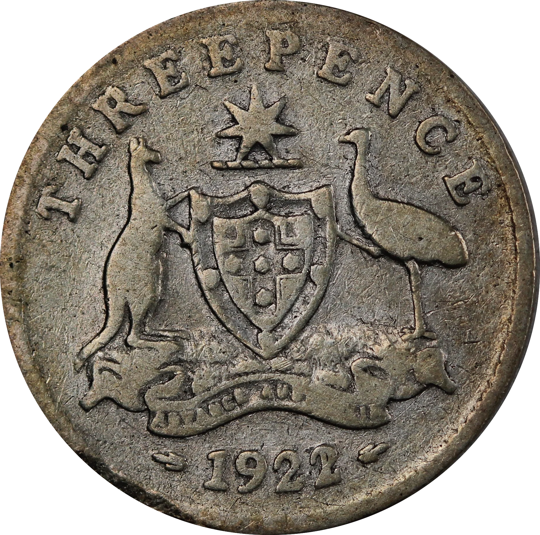 1921/2 Overdate Threepence good
