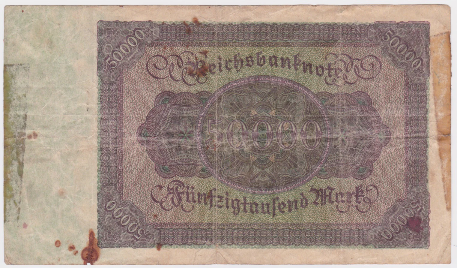 1922 Germany 50000 Mark Fine - Image 2