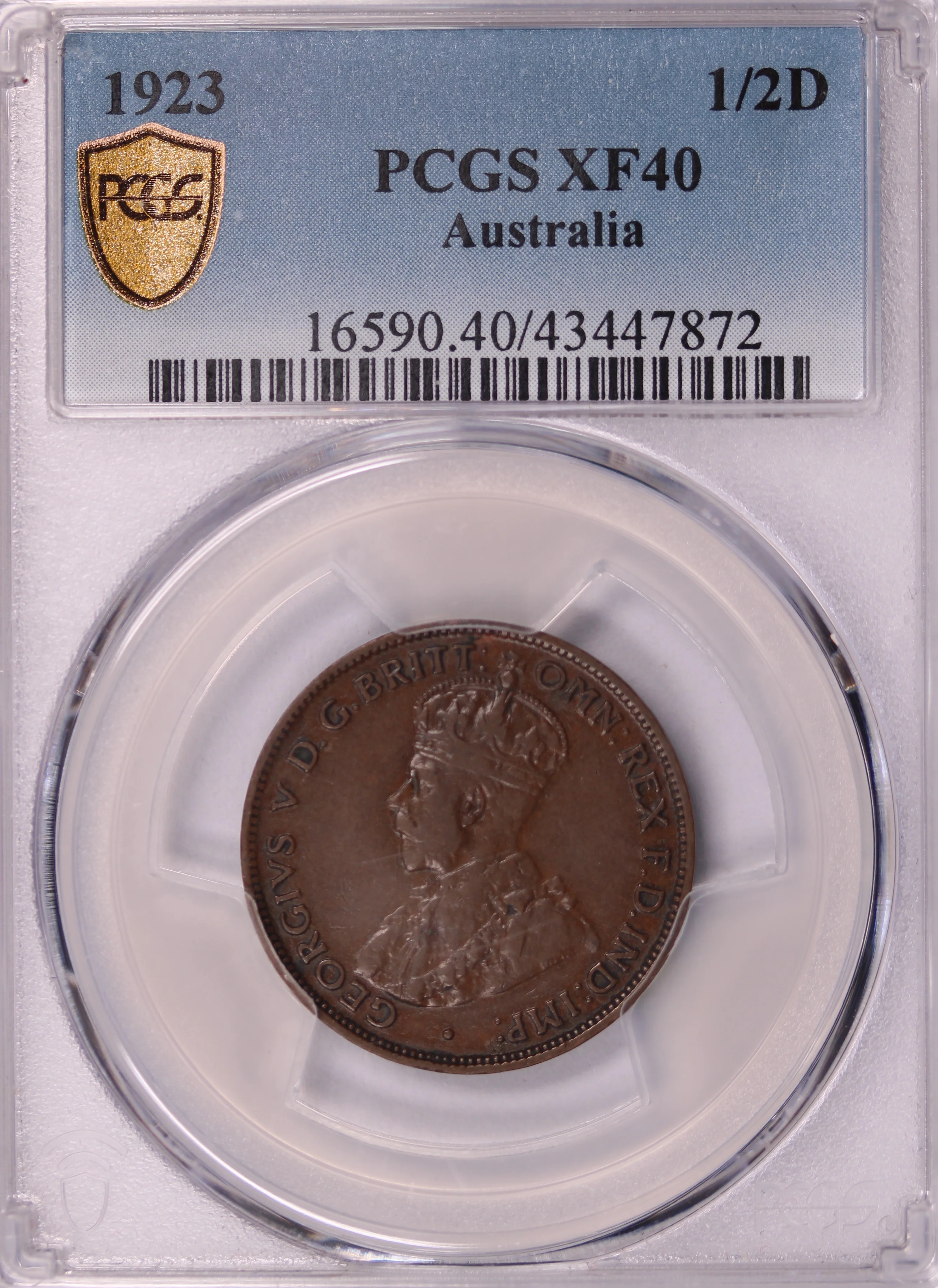 1923 Australia Halfpenny XF40 (Key Date) - Image 3