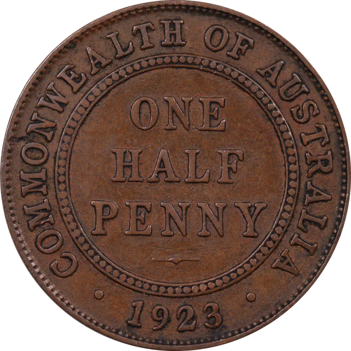 1923 Australian Halfpenny aVF/VF (Key Date)