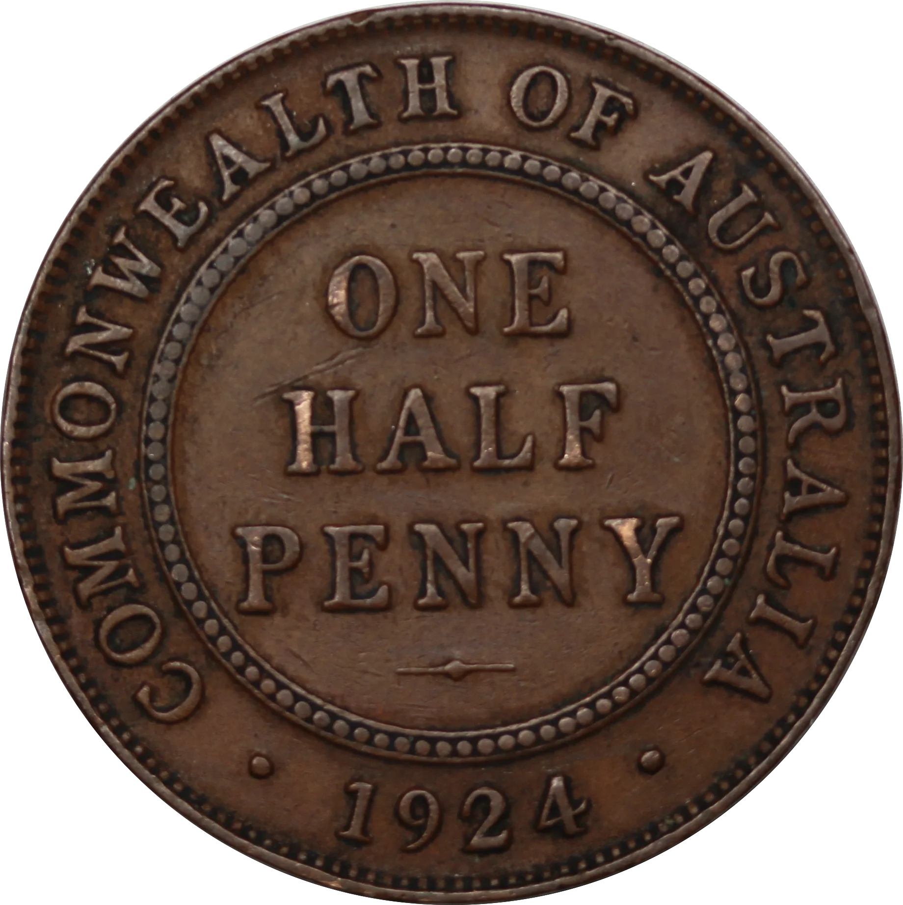 1924 Halfpenny VF