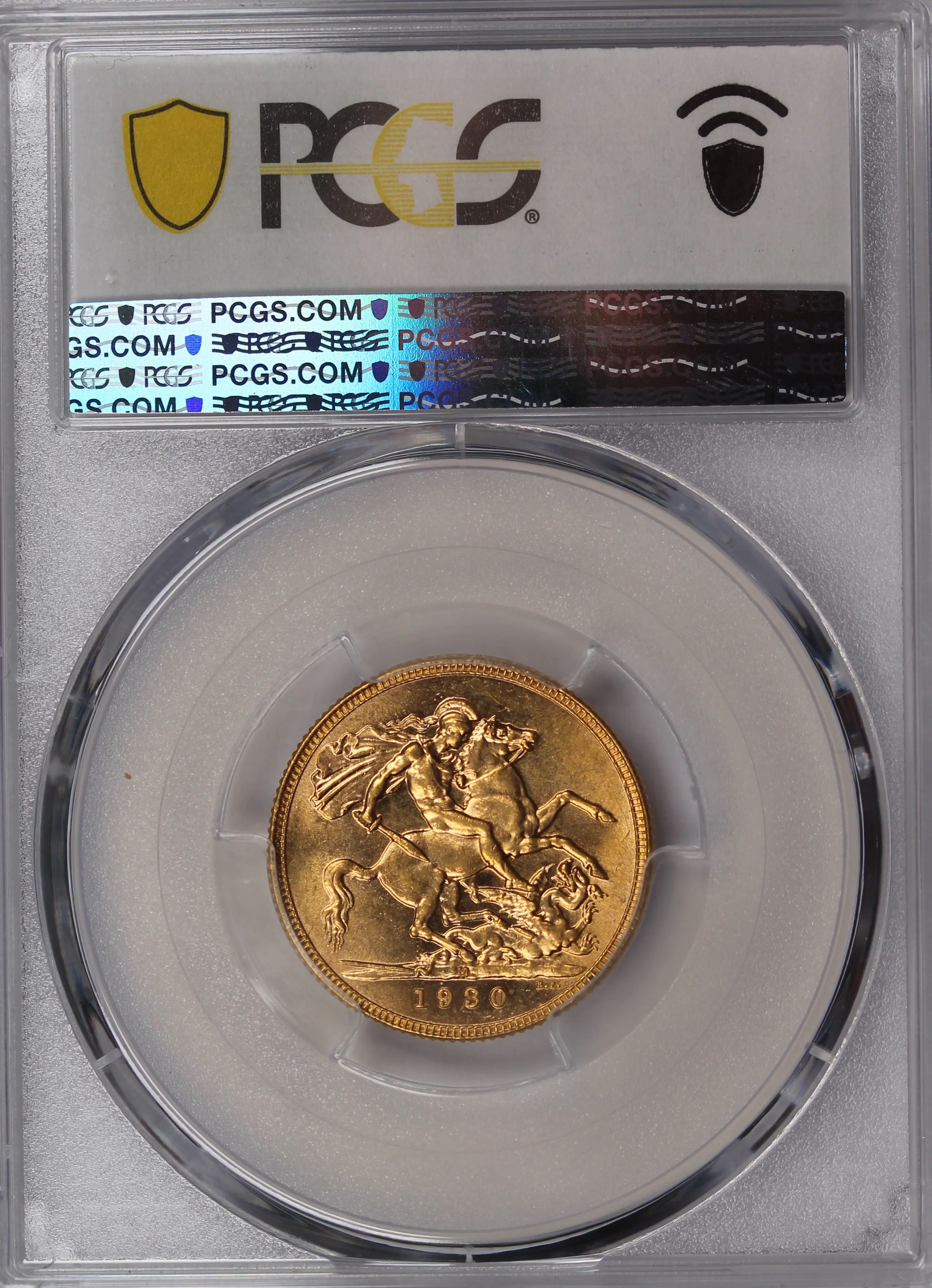 1930 Melbourne Mint Gold Sovereign AU58 - Image 4