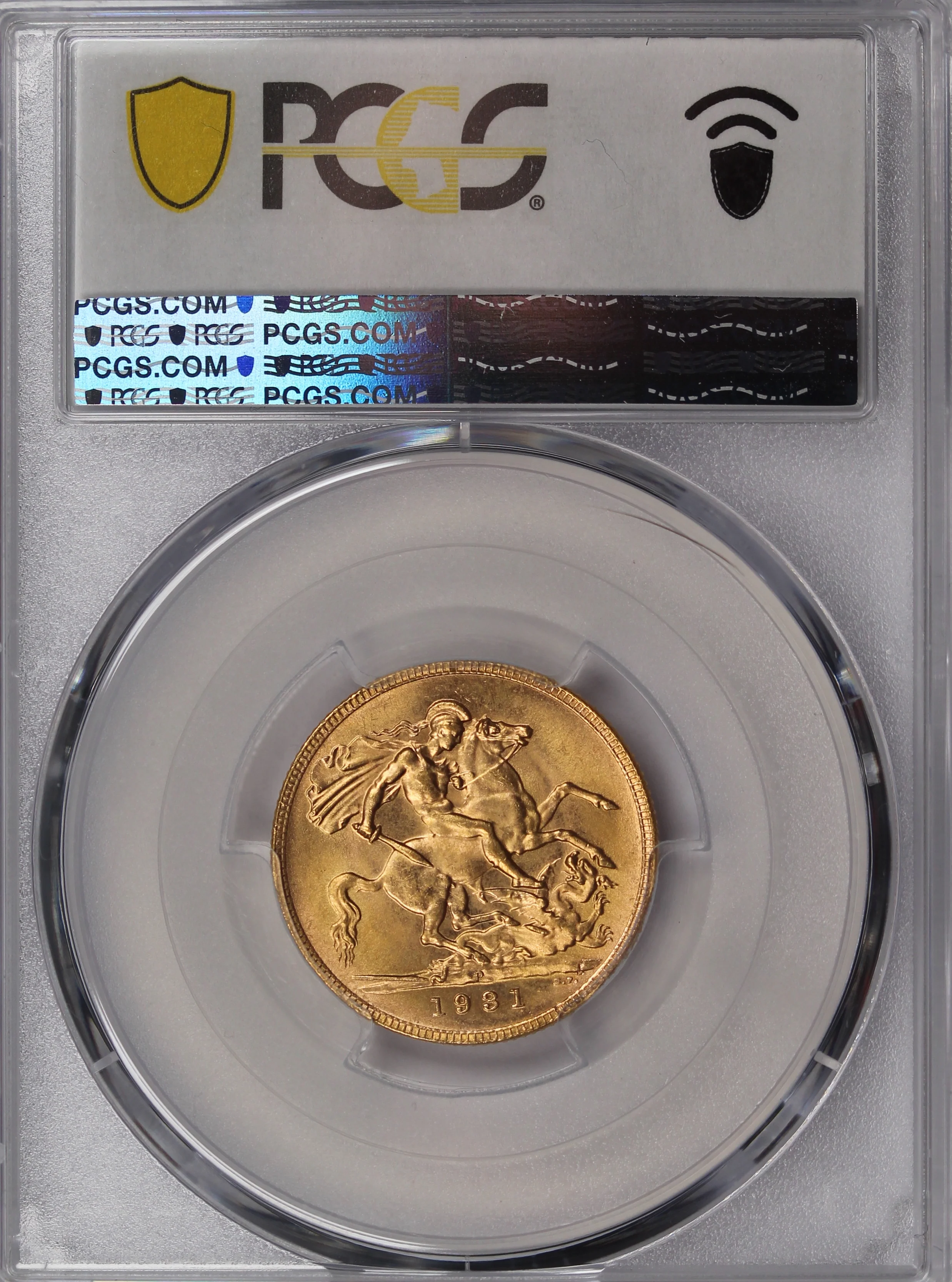 1931 Perth Mint Sovereign PCGS MS64 - Image 4