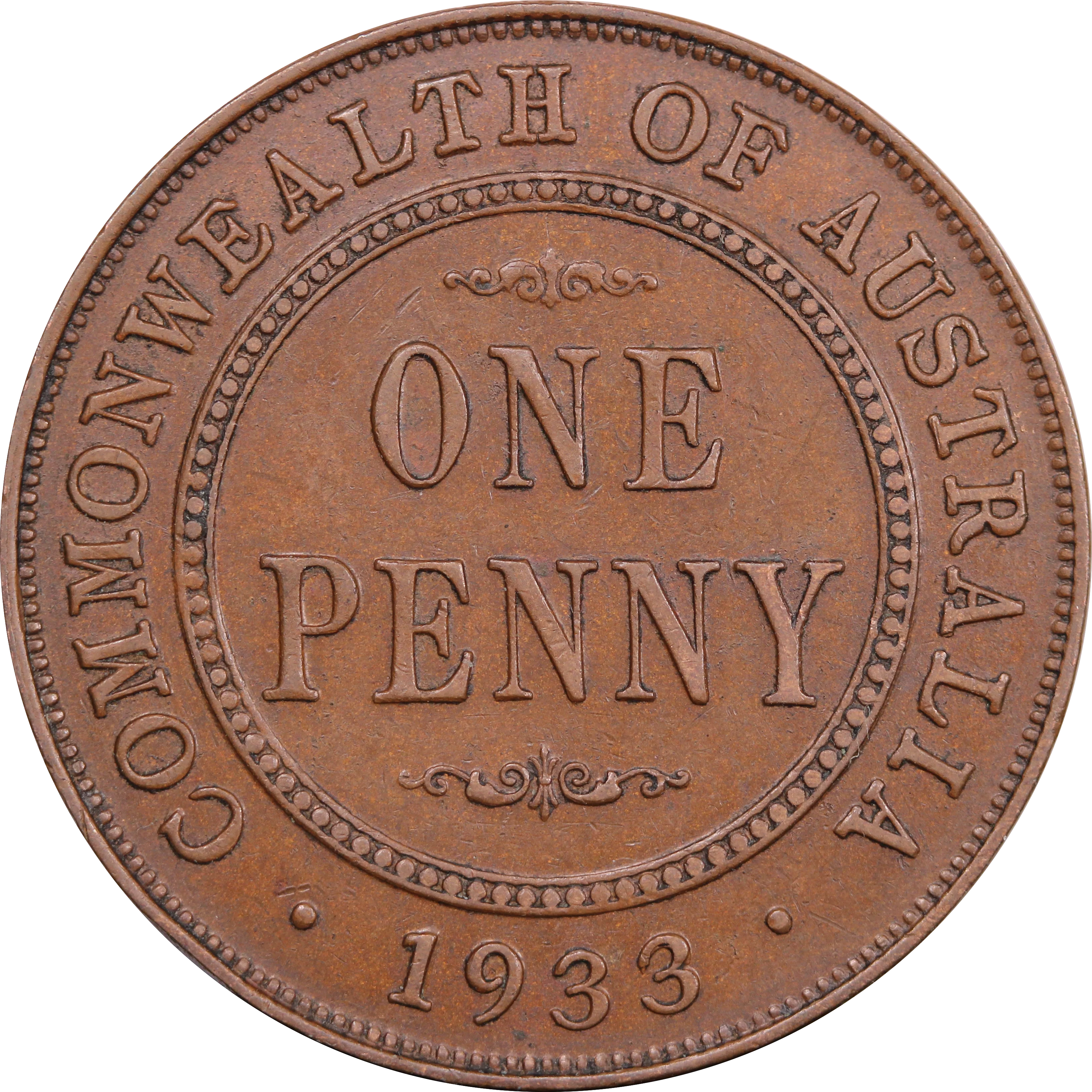 1933/32 Overdate Penny EF