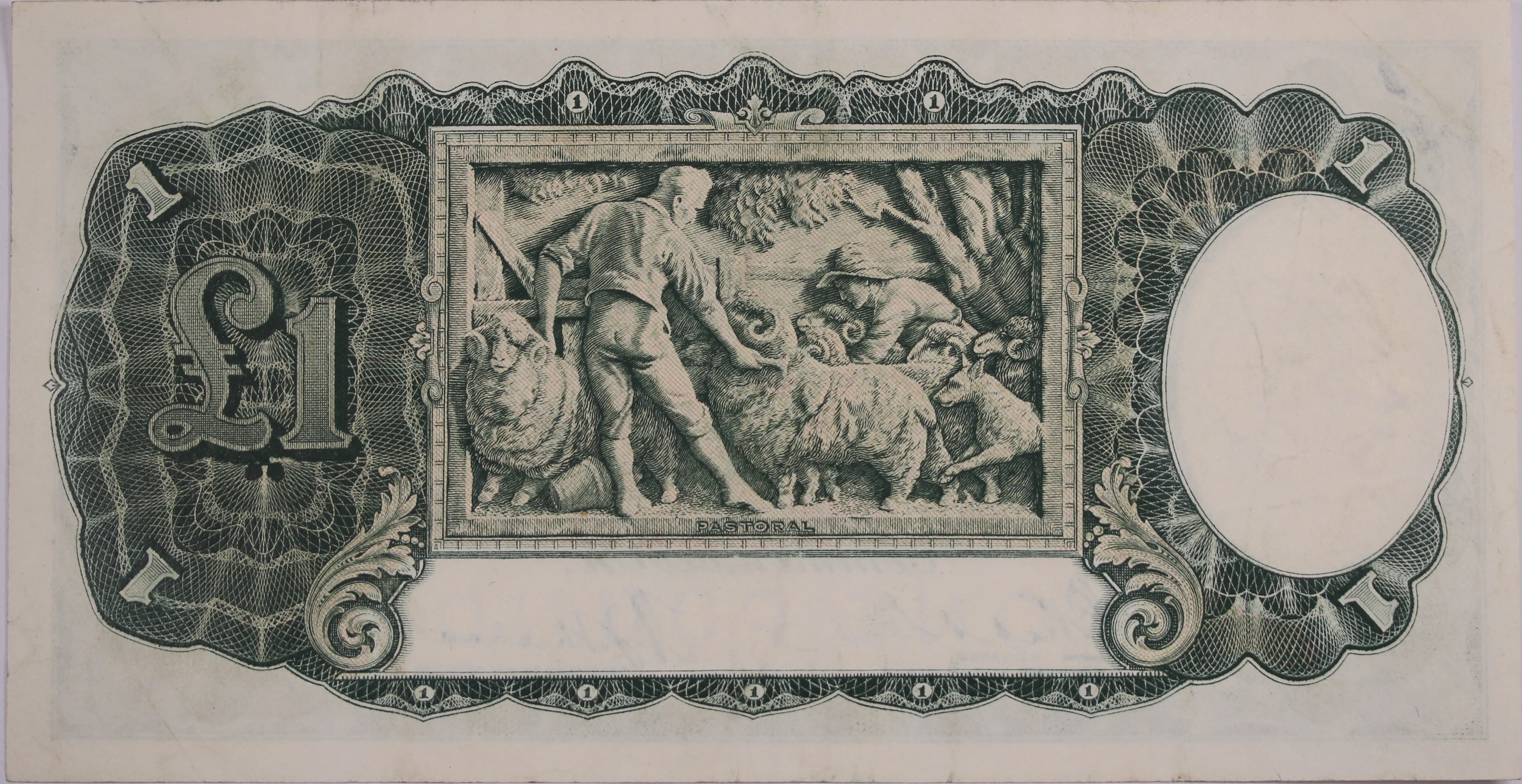 1933 Riddle/Sheehan One Pound Note aEF - Image 2