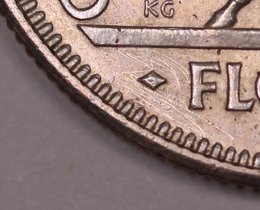 1934/35 Centenary Florin EF with Scratches - Image 3