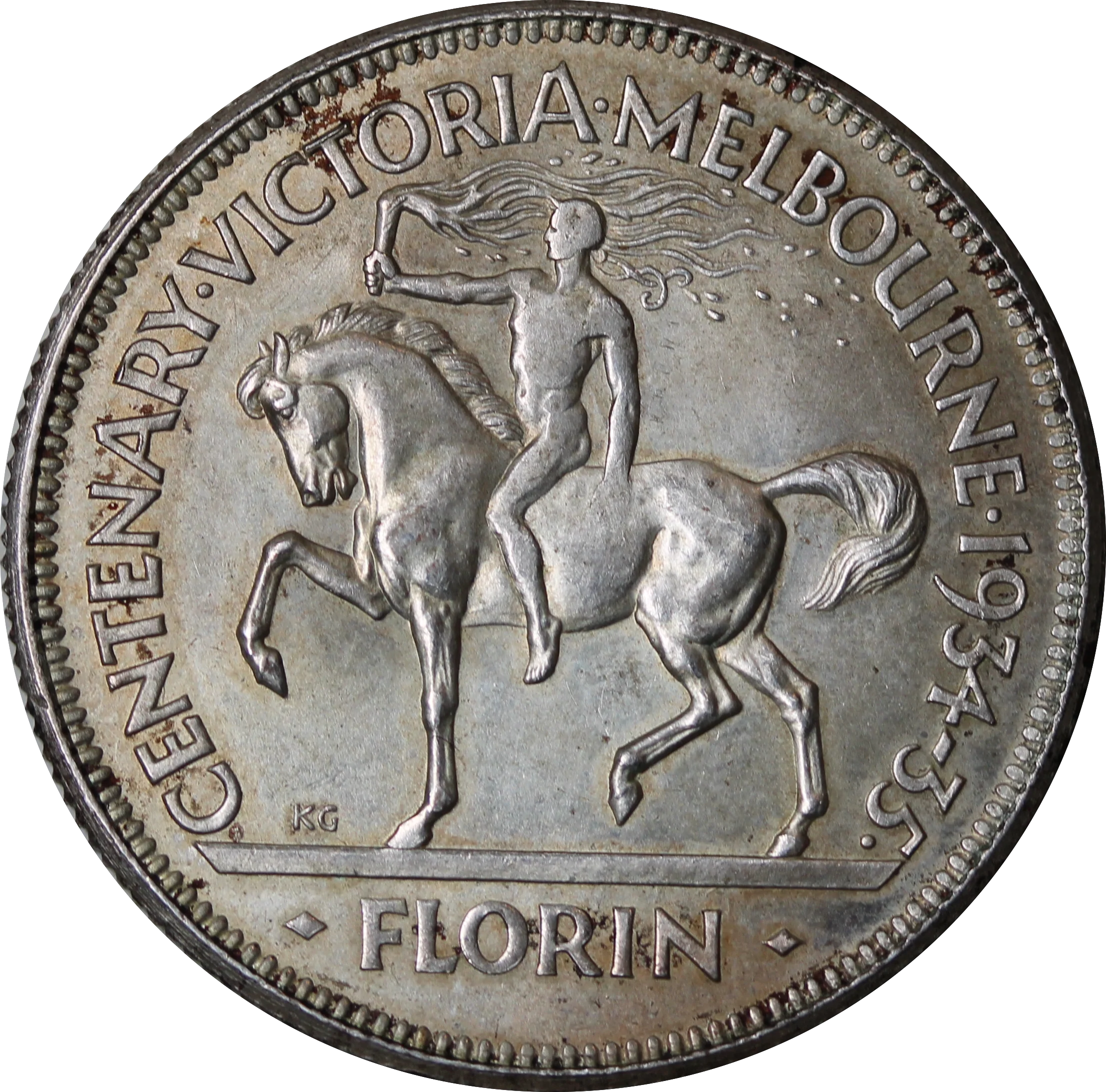 1934/35 Centenary Florin EF