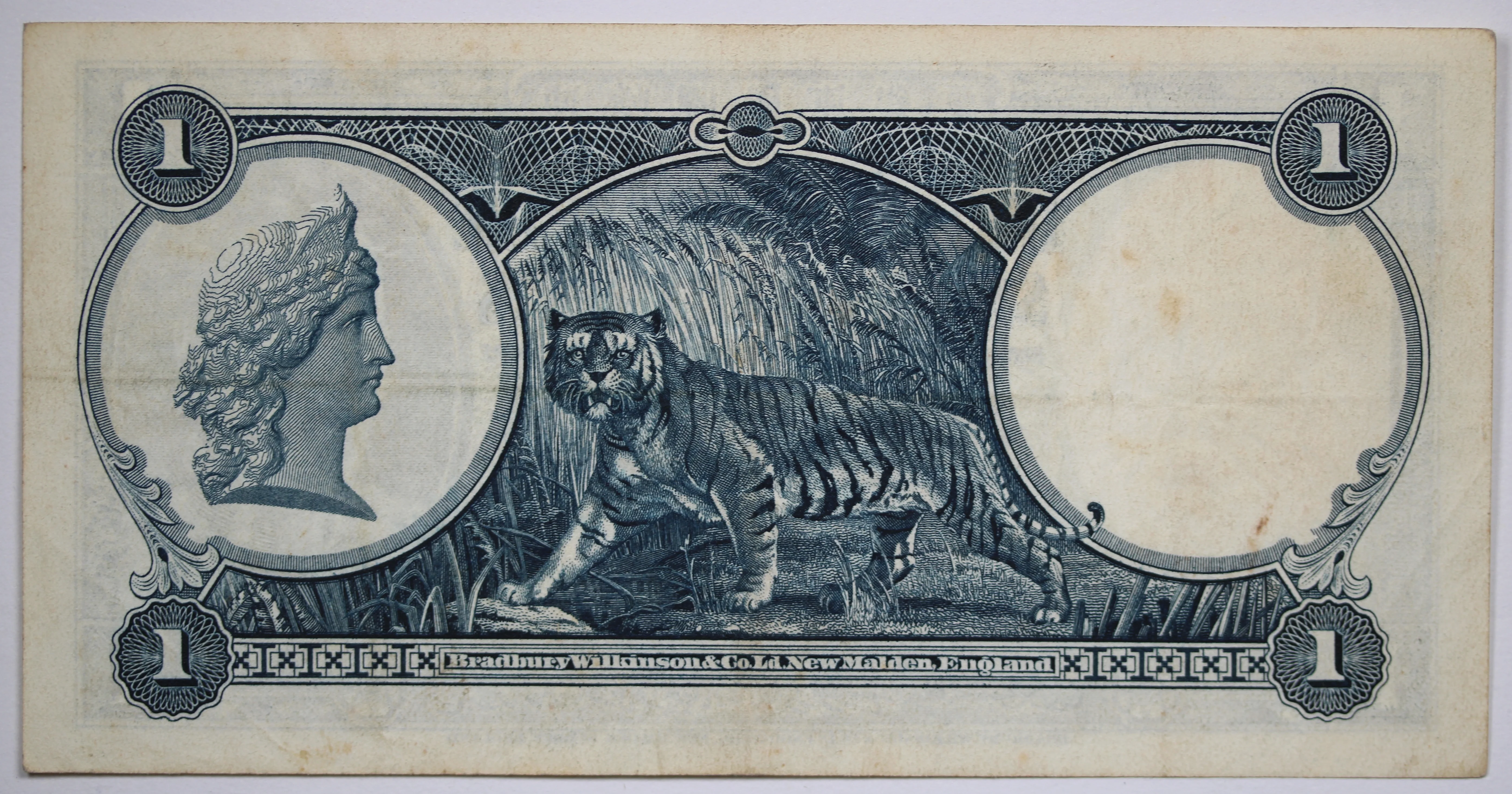1935 Malaya Straits Settlements One Dollar Banknote gVF - Image 2