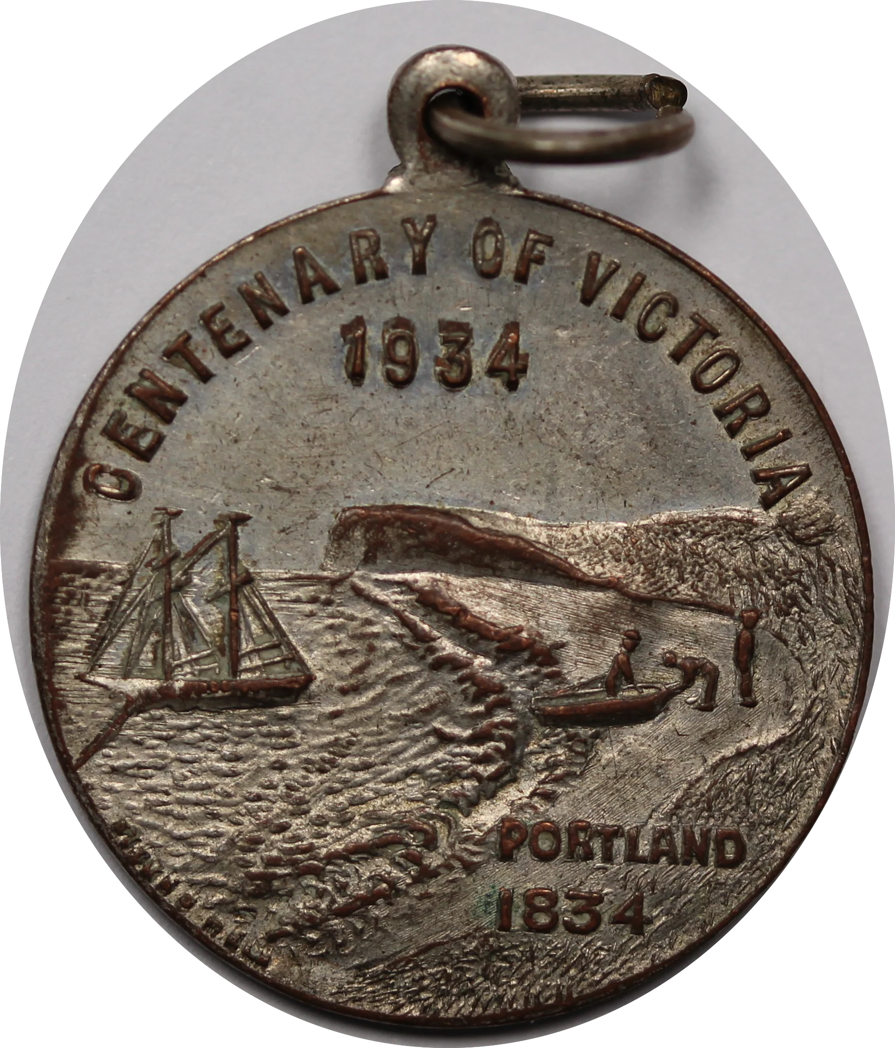1935 Melbourne Centenary Commemorative Medallion - Image 2