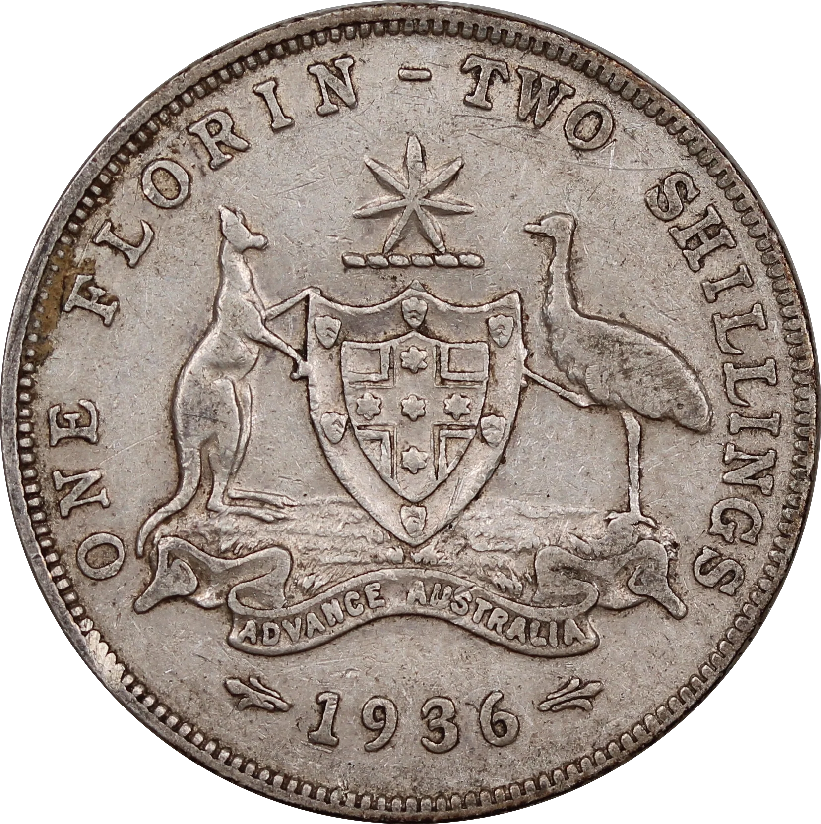 1936 Silver Florin Circulated Coin