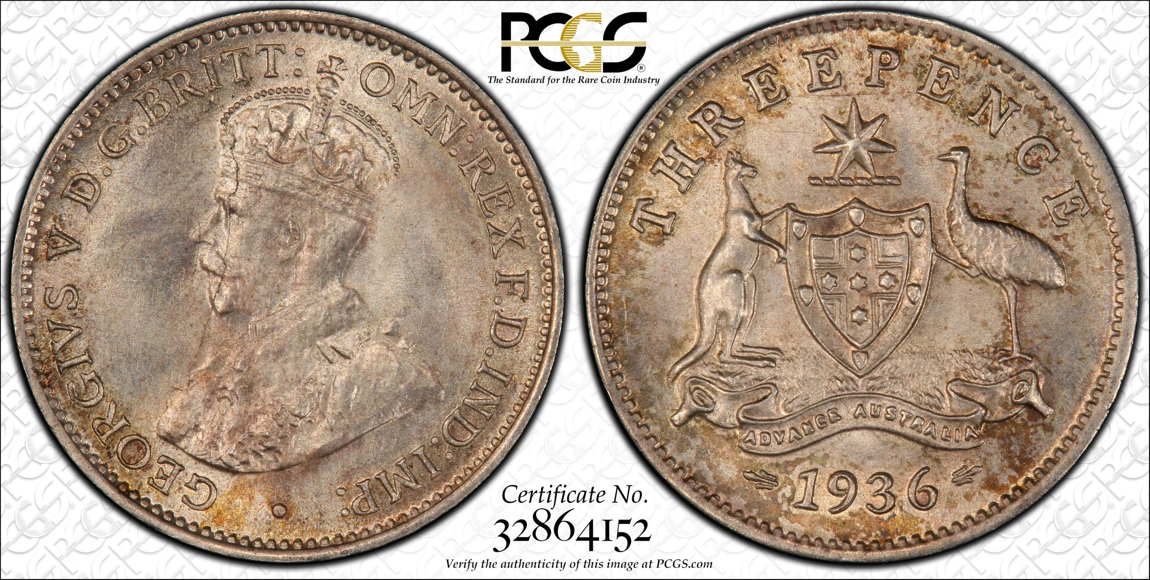 1936 Threepence MS64