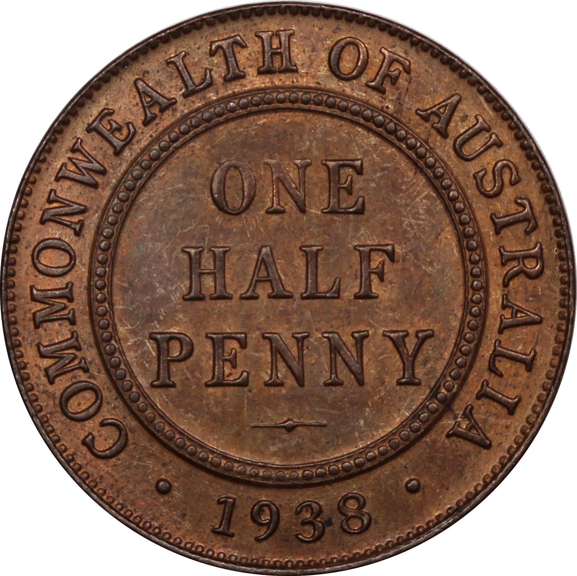1938 Halfpenny UNC