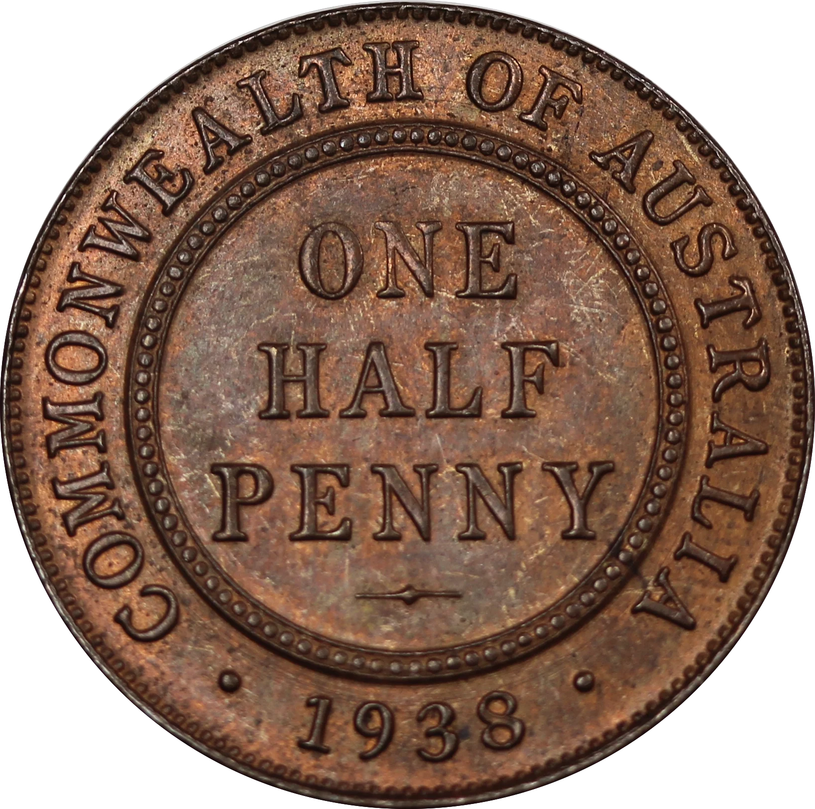 1938 Halfpenny UNC