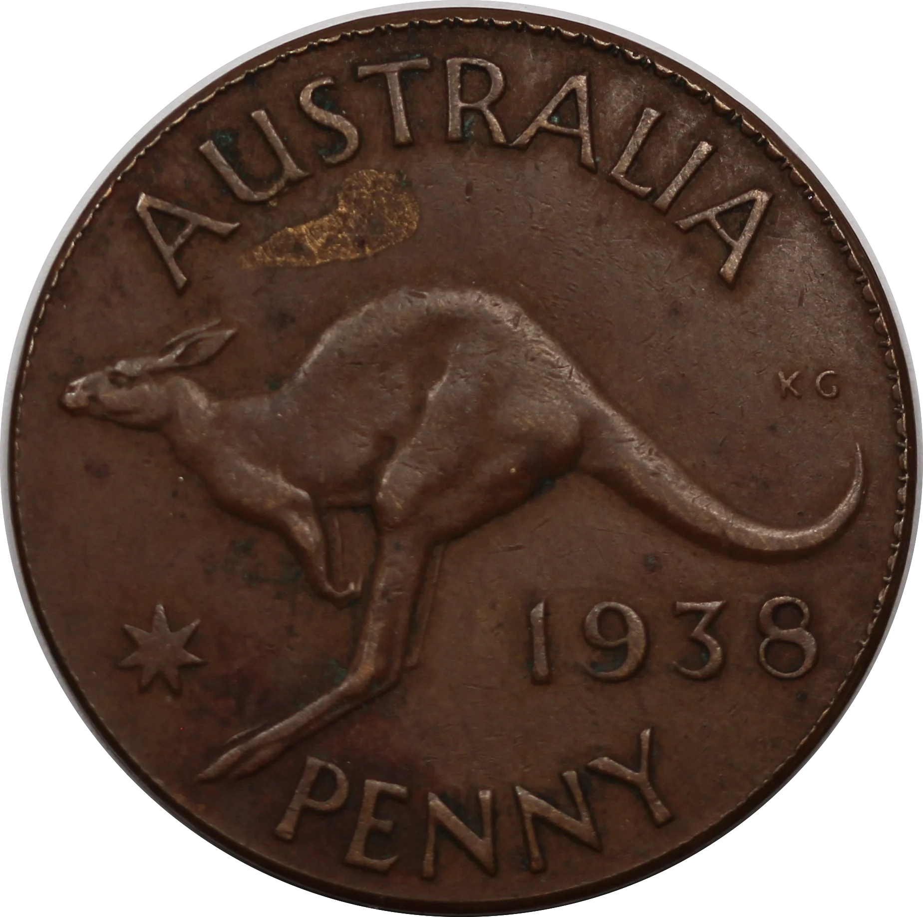 1938 Penny Broadstrike Error VF