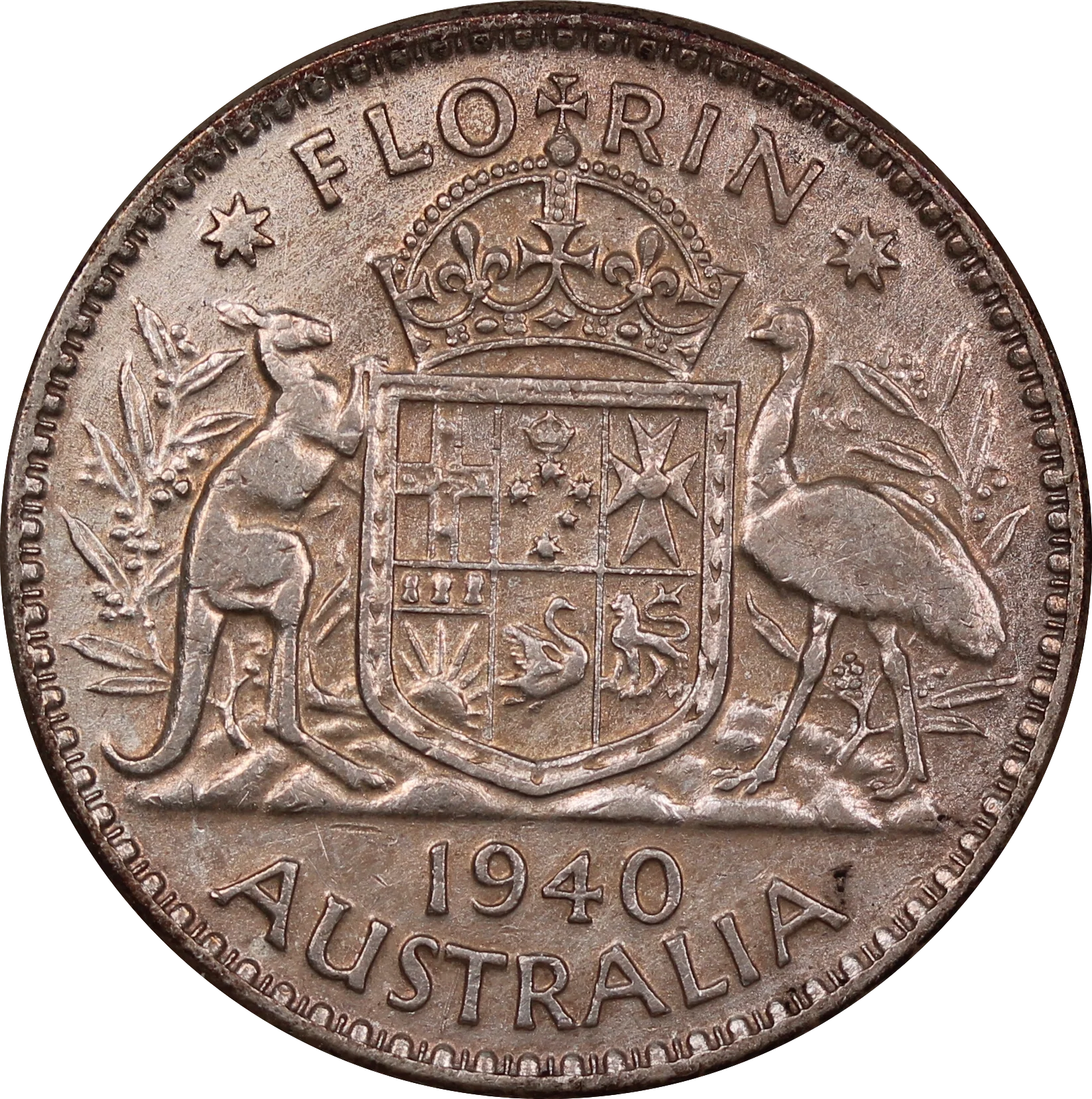 1940 Silver Florin Coin Circulated