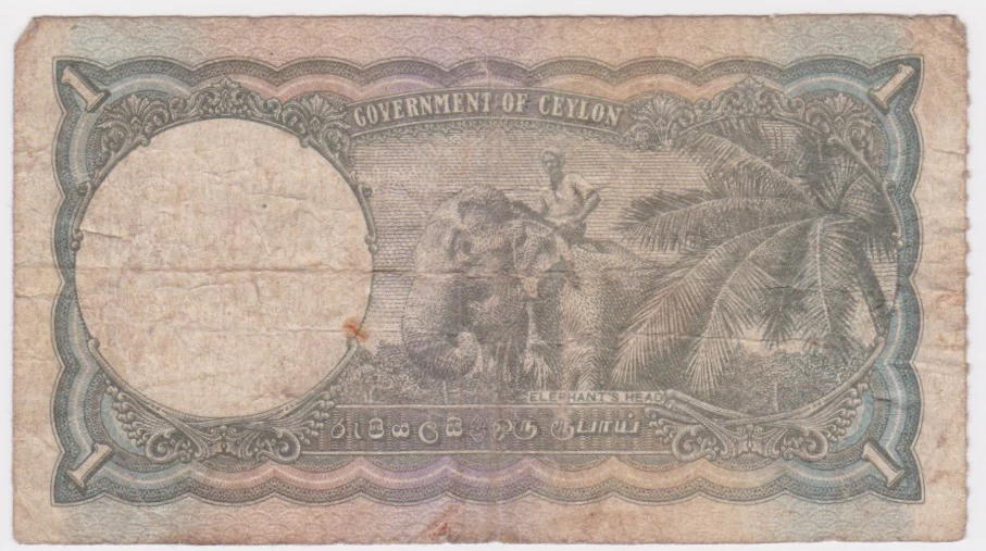 1941 Ceylon 1 Rupee VG - Image 2